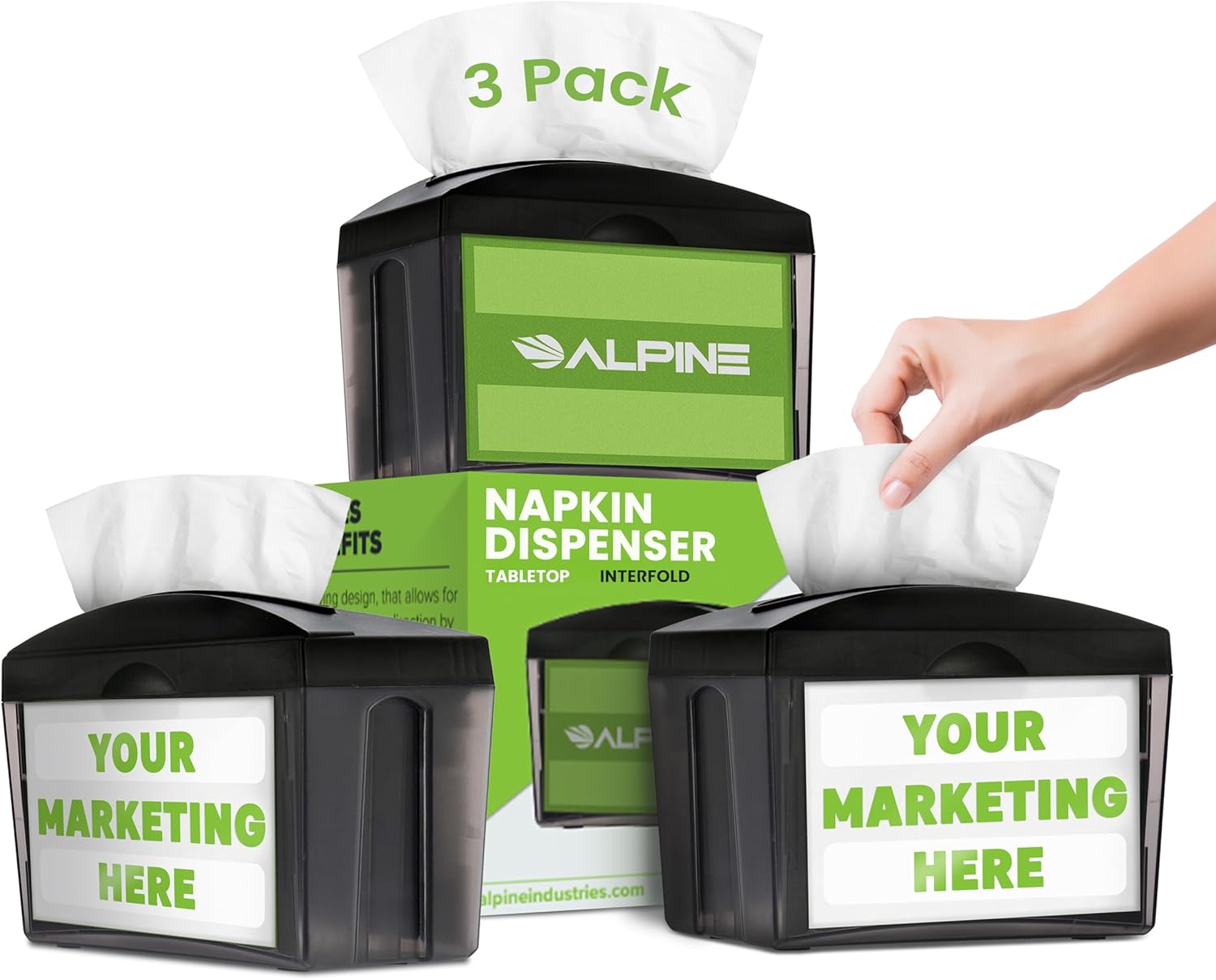 Durable Commercial Napkin Disposers for Restaurants - Black