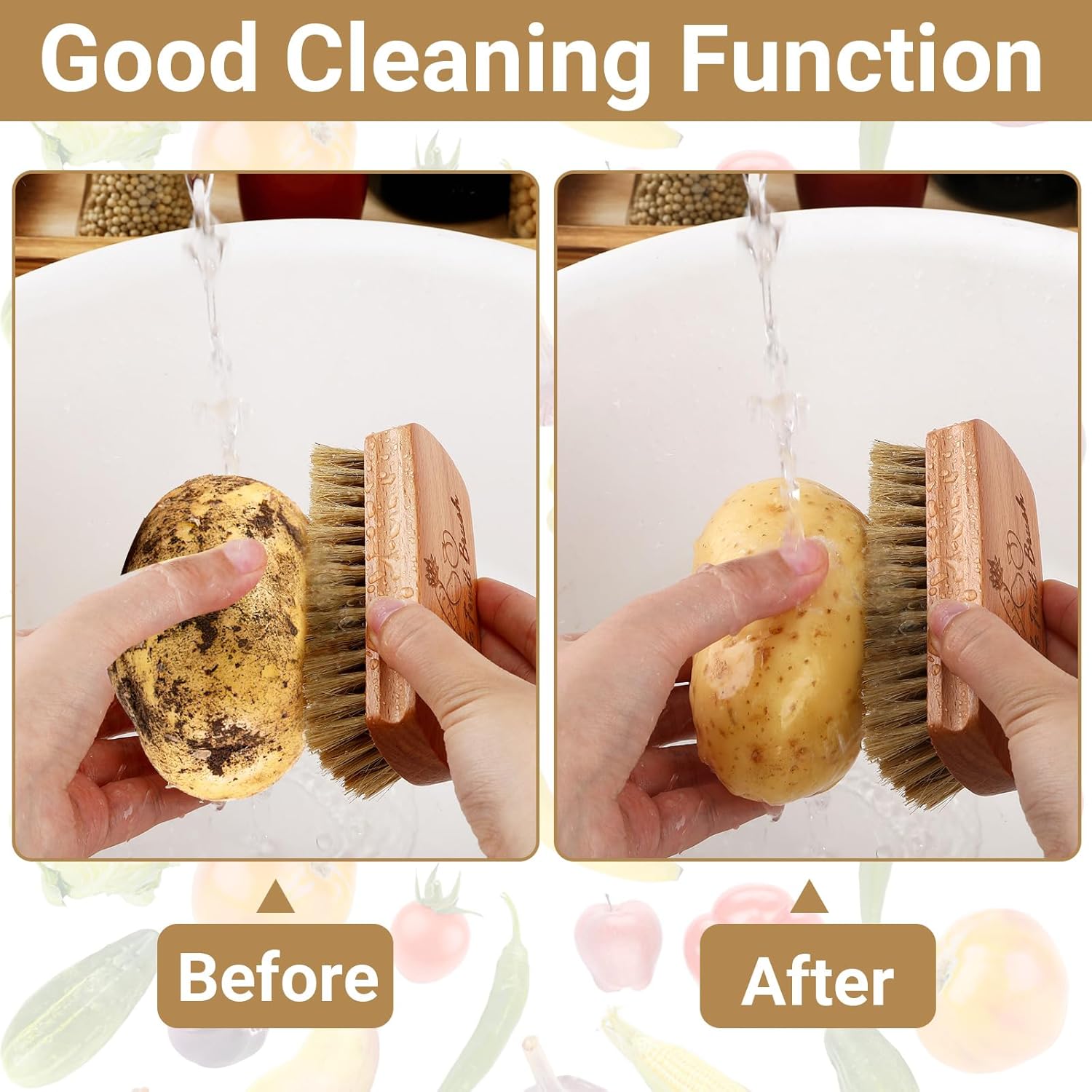 VEGETABLE BRUSH FOR KITCHEN ADVENTURES