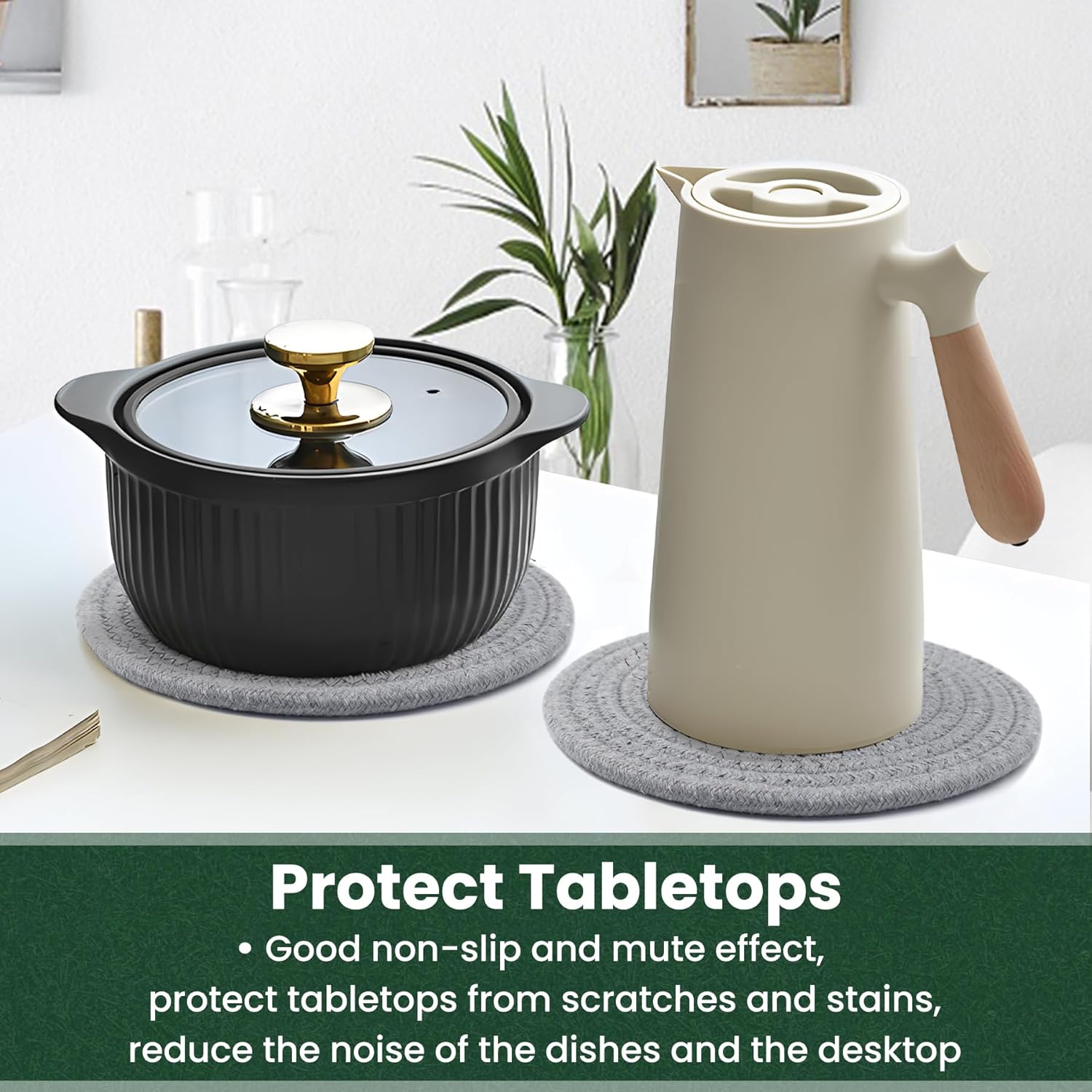 8-Inch Heat-Resistant Trivets for Kitchen Use