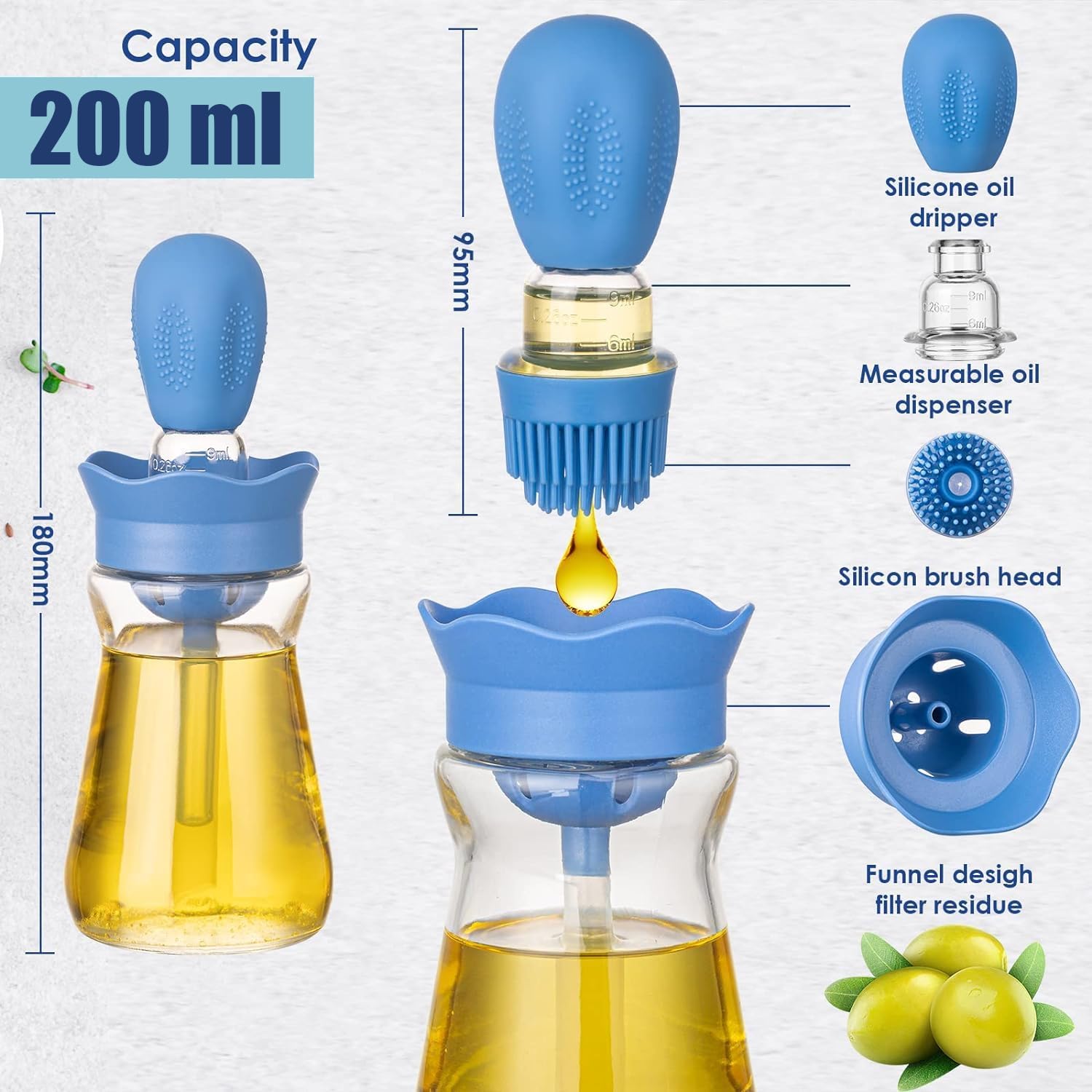 BENTFINE Oil Dispenser 3-Pack BUST Dimensions Kit