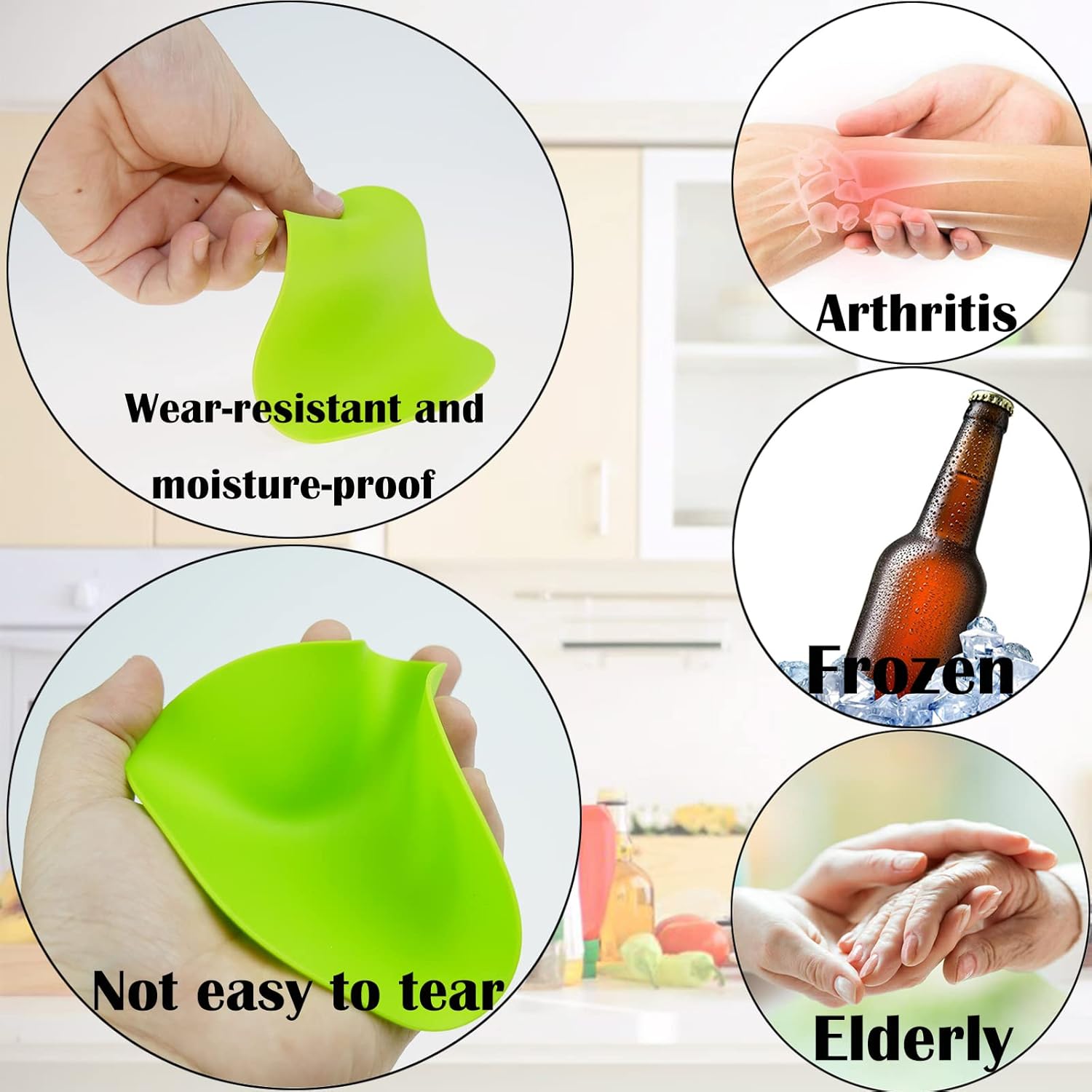 rubber jar opener gripper pad non-slip heat-insulation round grippers