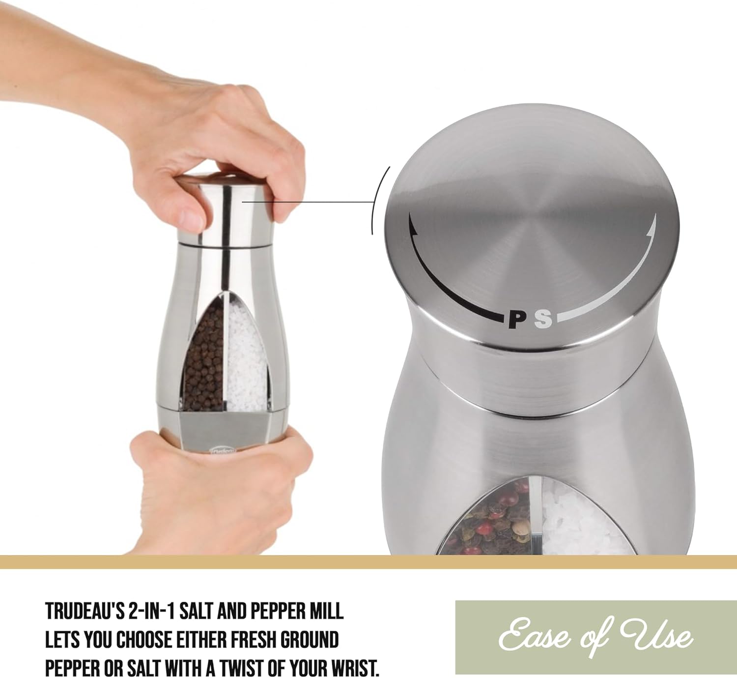 Trudeau 2-in-1 Salt and Pepper Mill