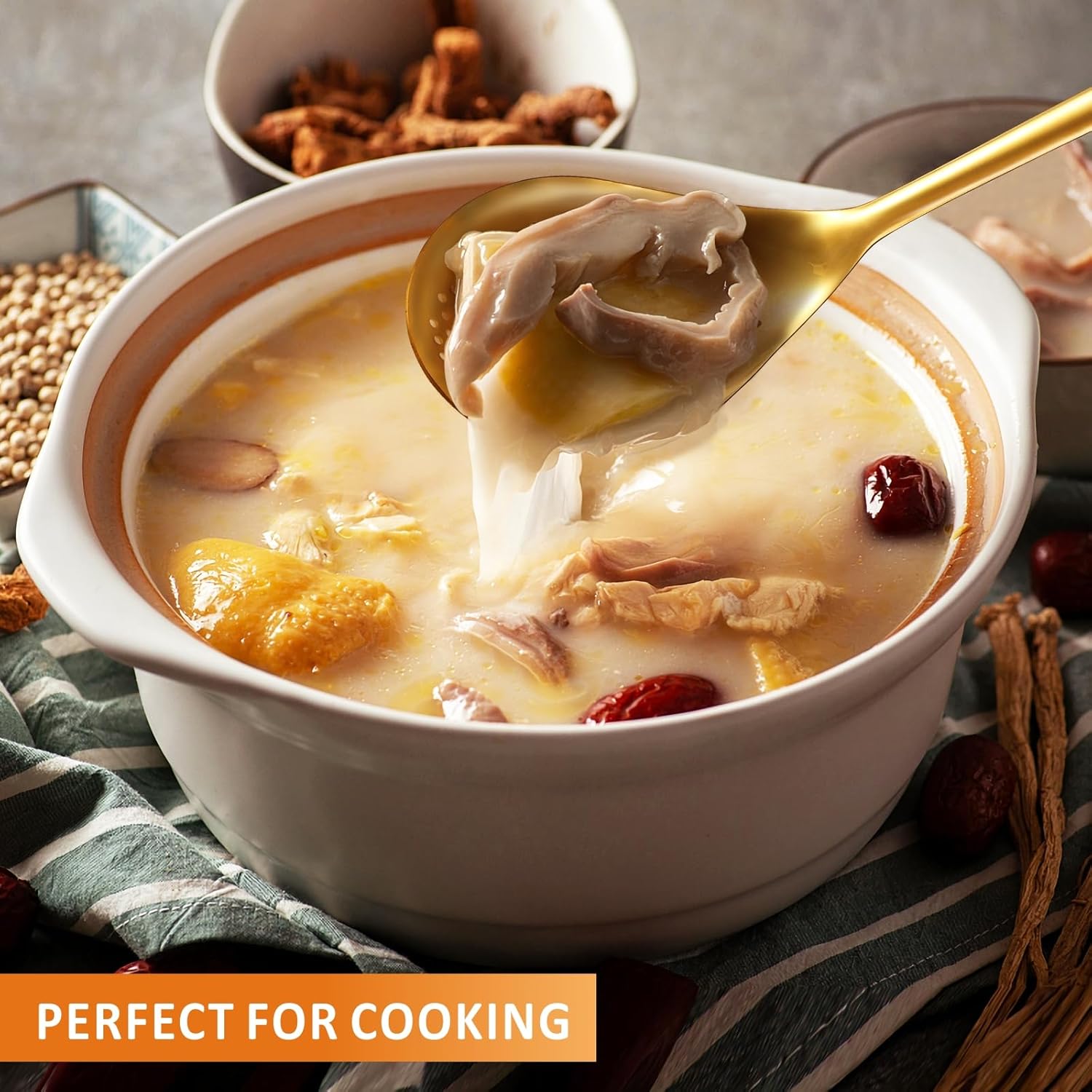 YimiArtisan-Grade 304 Stainless Steel Ladle Set for Cooking and Serving