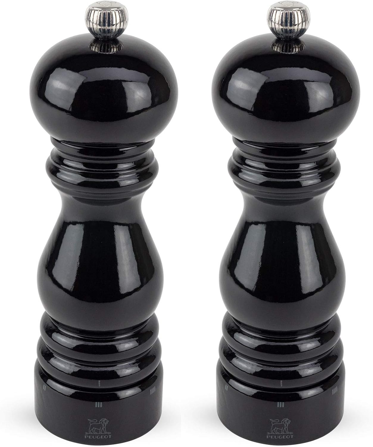Peugeot Paris USelect 7-inch black lacquer Pepper Salt Mill Set