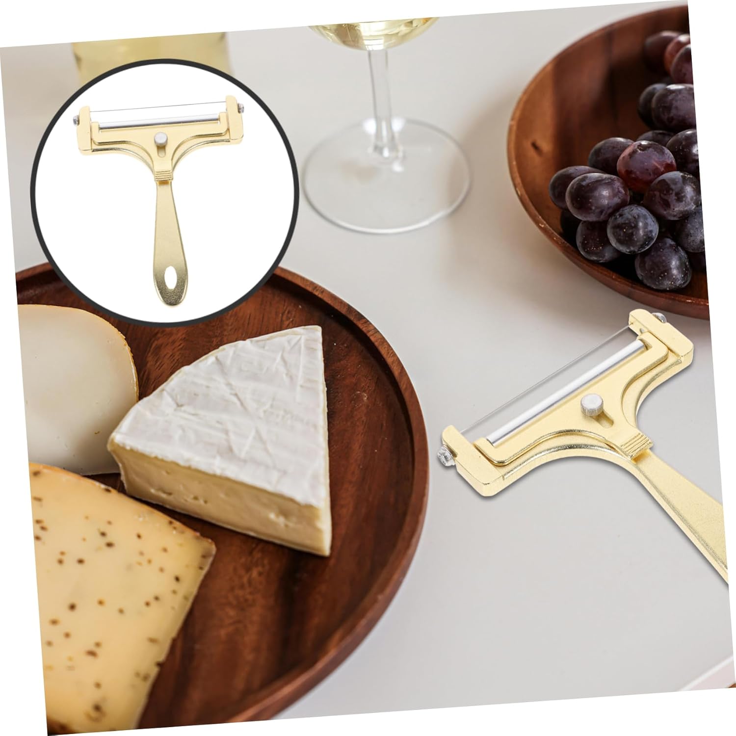 Golden Aluminum Alloy Cheese Slicer for Cream Cheese Butter