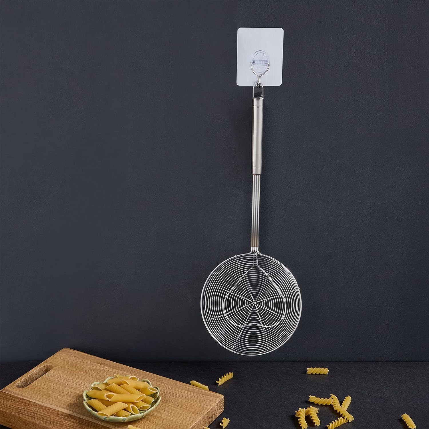 Eisinly Deep Fry Strainer Spoon Stainless Steel Kitchen Tool with Handle
