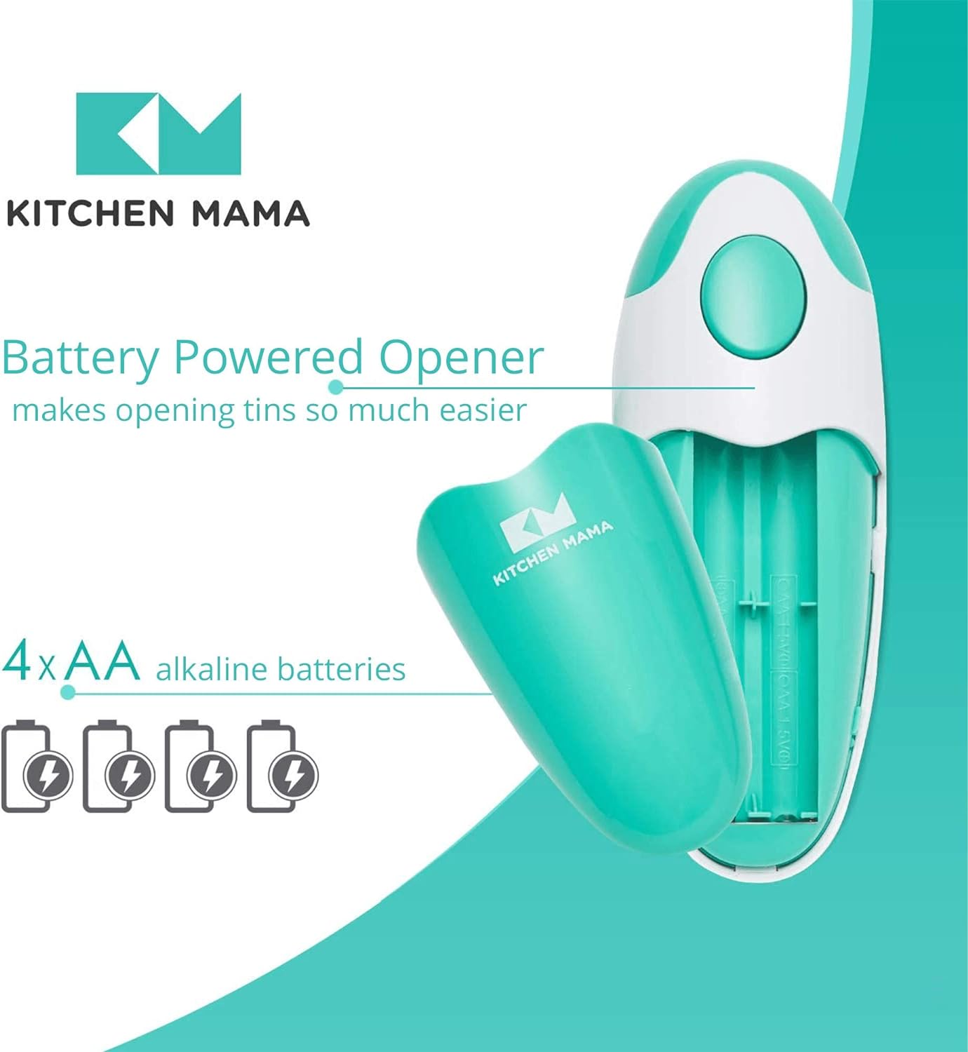 Kitchen Mama Auto Electric Can Opener - Teal