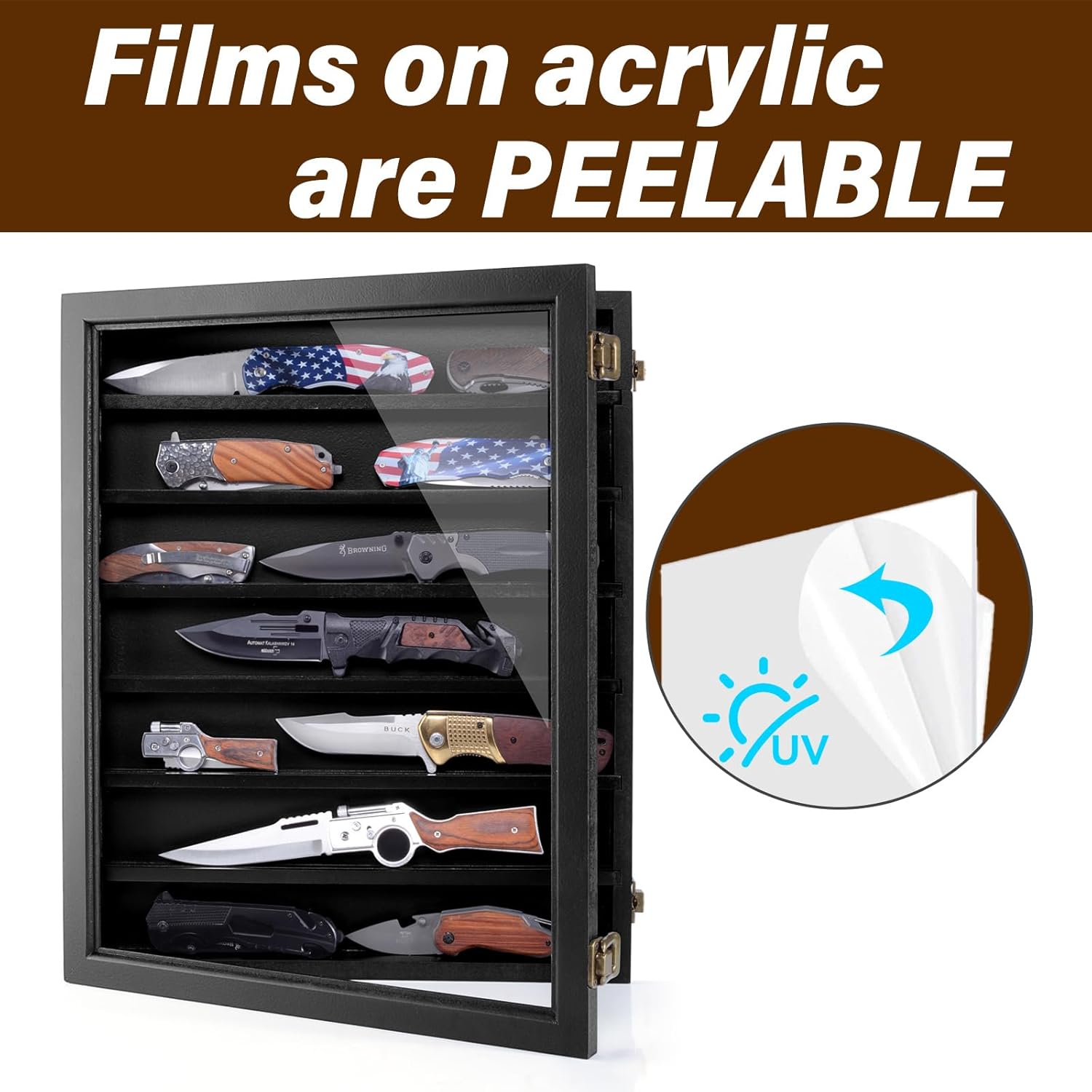 ULTRGEE Wall Mounted Knife Display Case