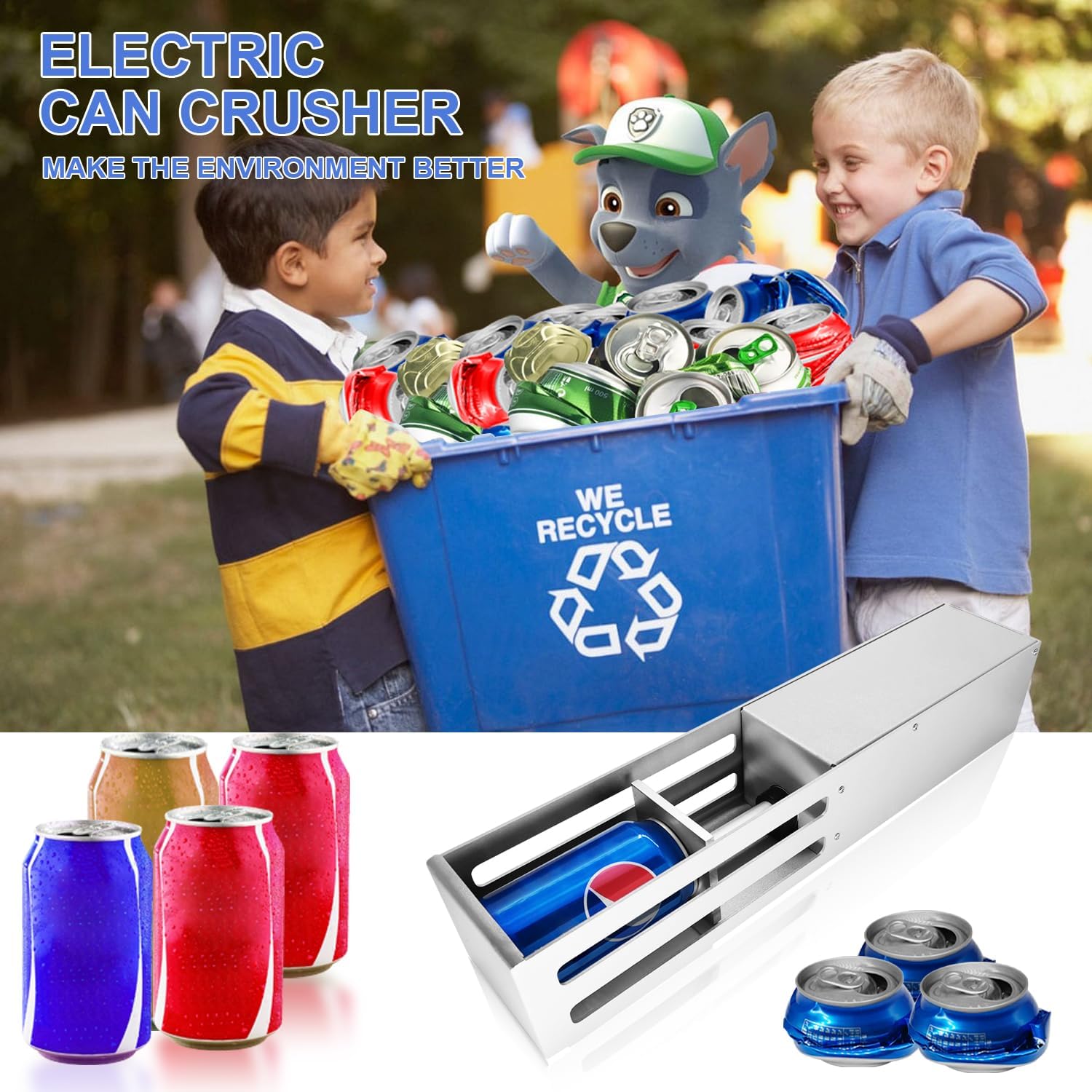 Green J NSTU Electric Can Crusher