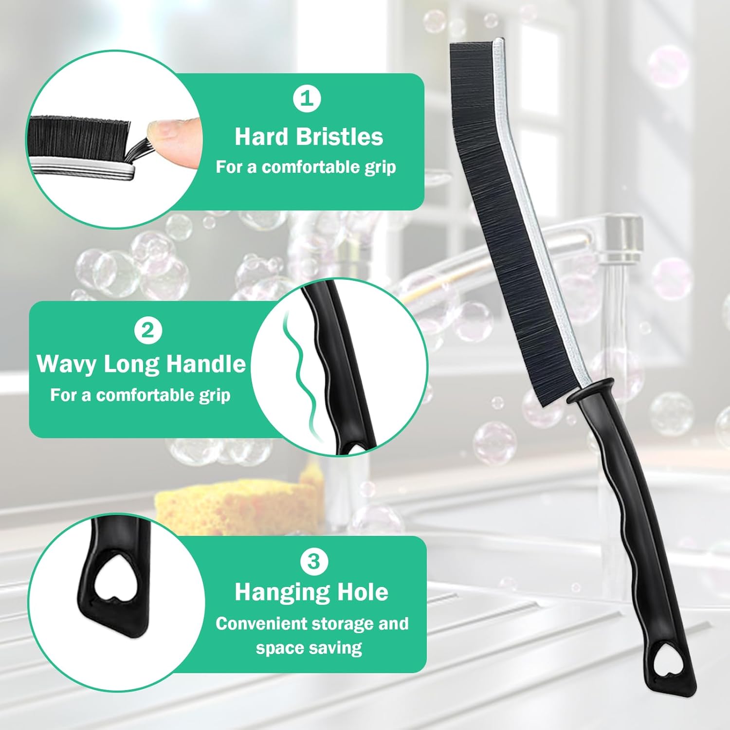 Super Durable Crevice Brush for Small Space Cleaning