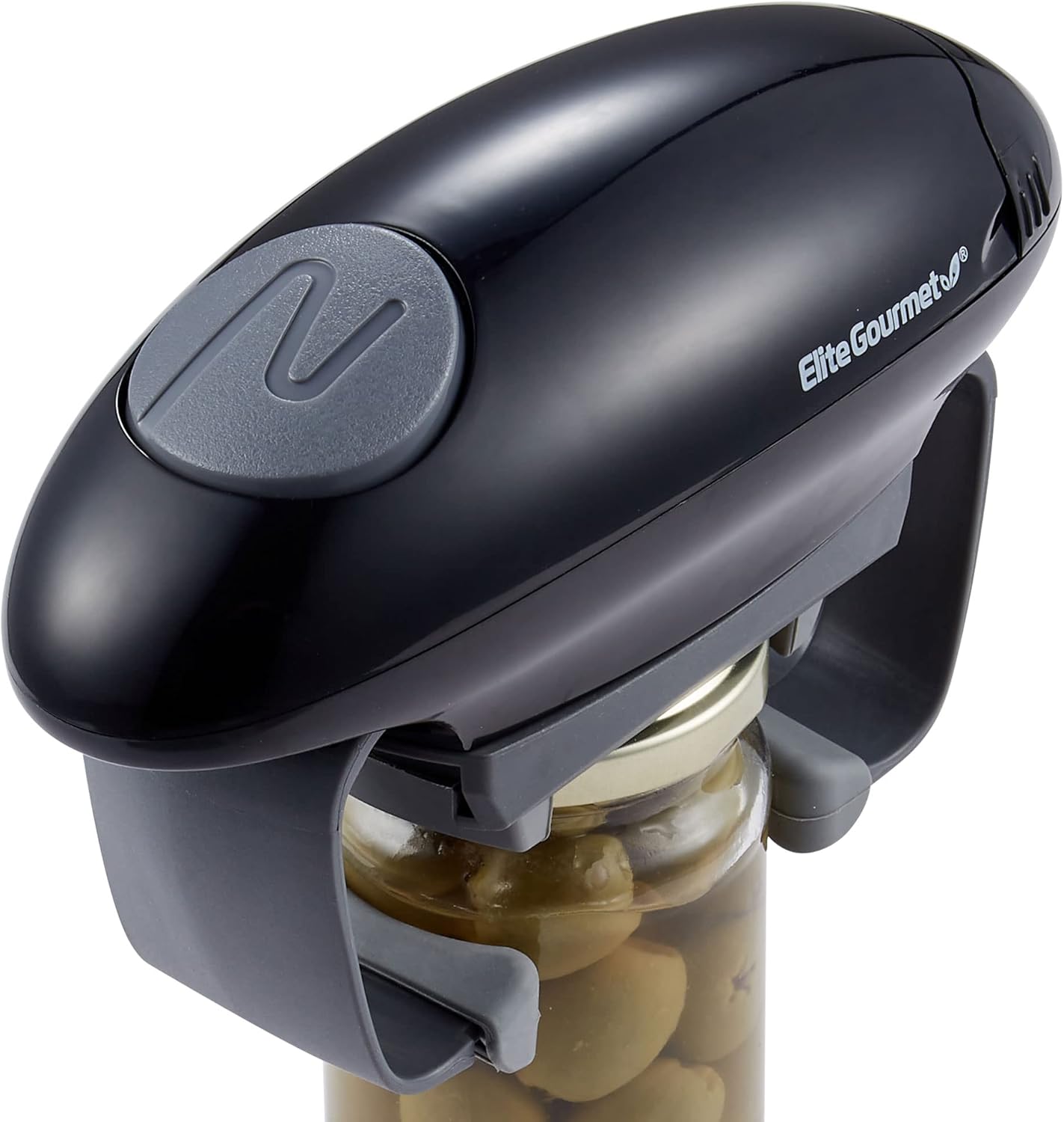 Elite Gourmet EJO800 High Power Torque Automatic Jar Opener BlackGray