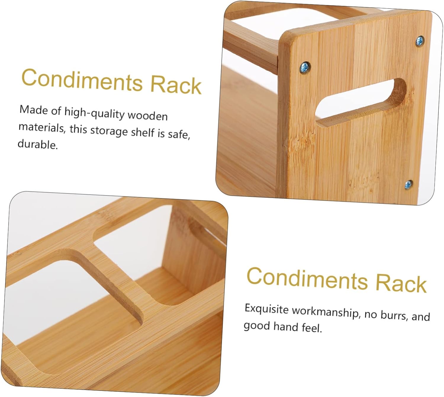 FELTECHELECTR Durable 500ml Condiment Holder No Burrs Kitchen Organizer