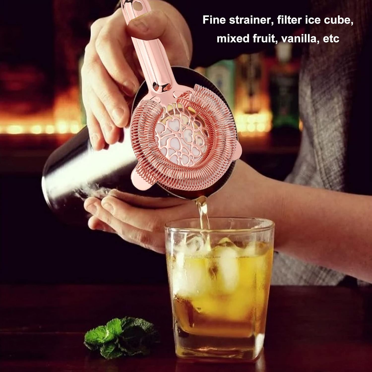 Bartending Ice Strainer Stainless Steel Cocktail Strainer