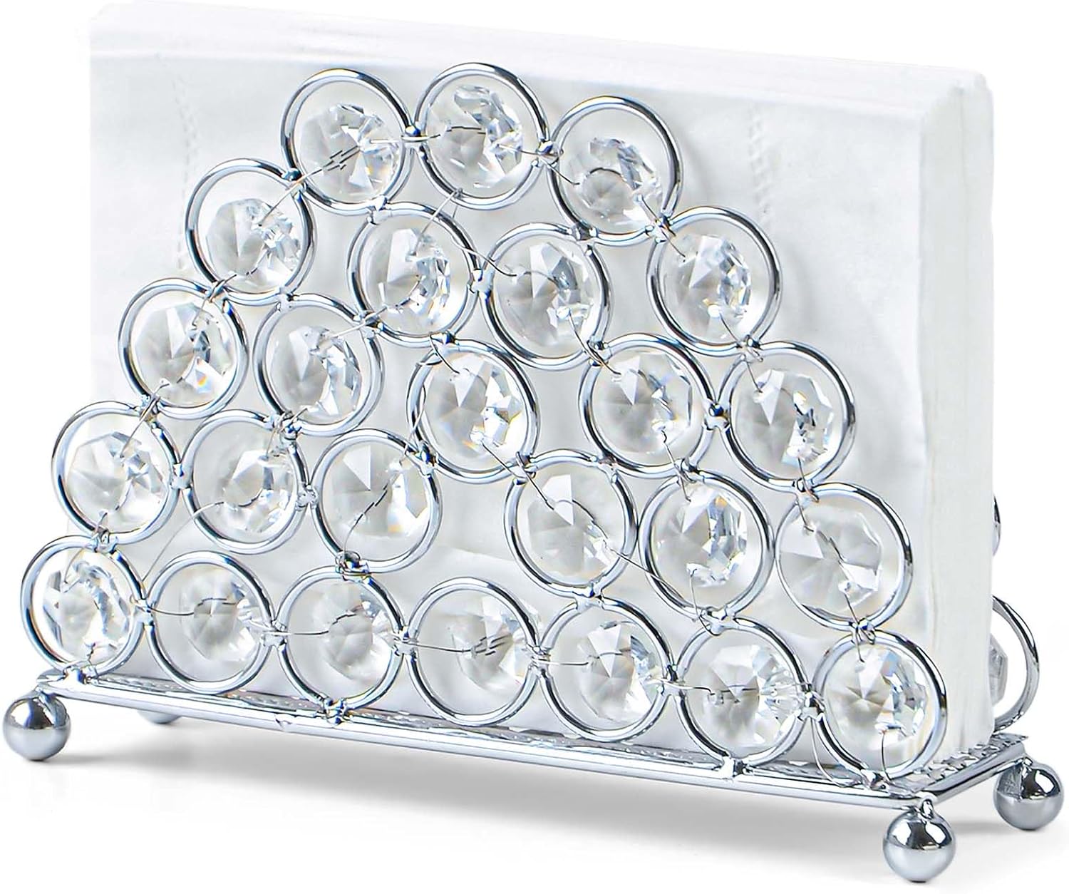 Crystal Napkin Holder Luxury Silver Design