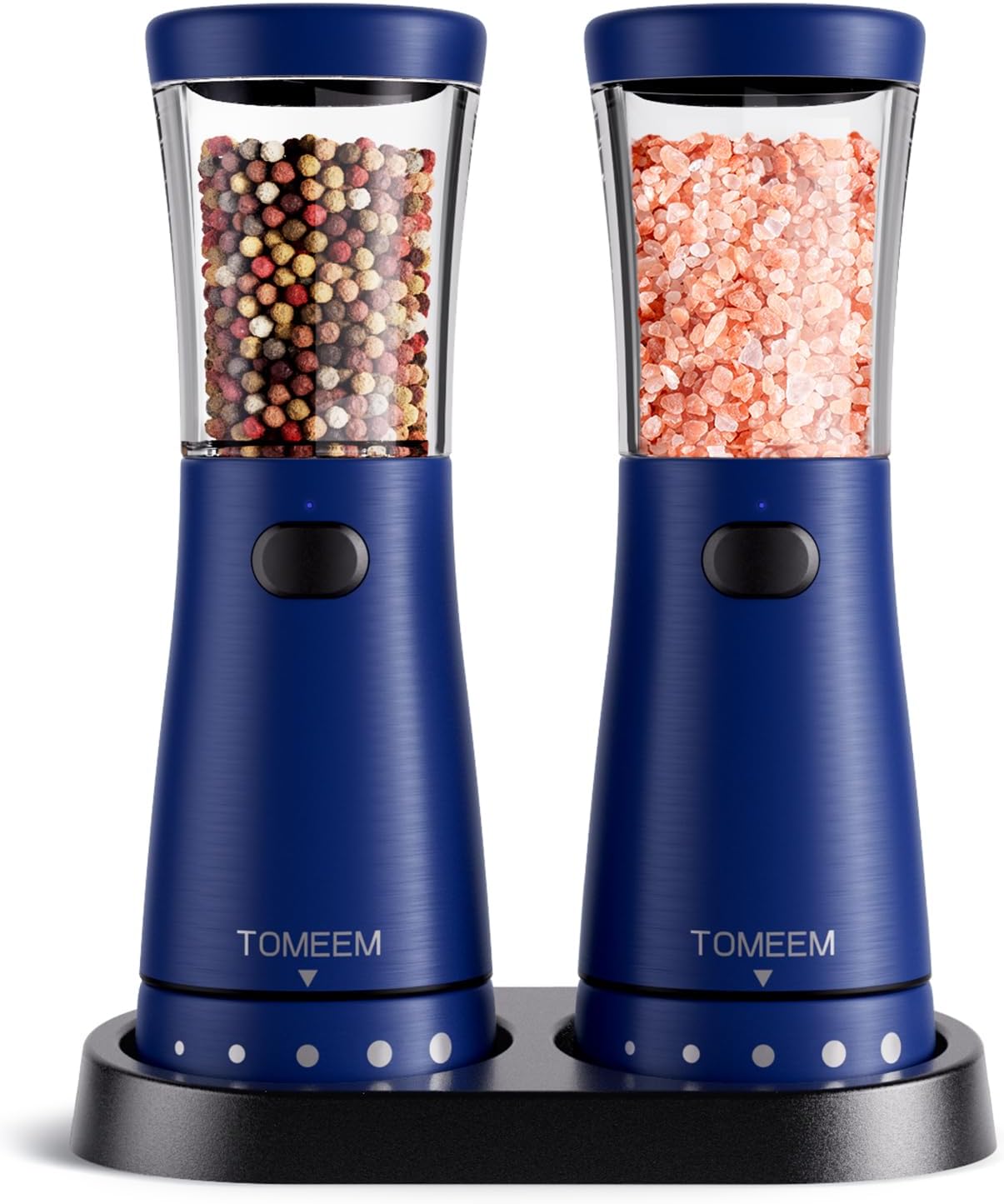 Ergonomic Electric Salt and Pepper Grinder Set with 45 oz Capacity