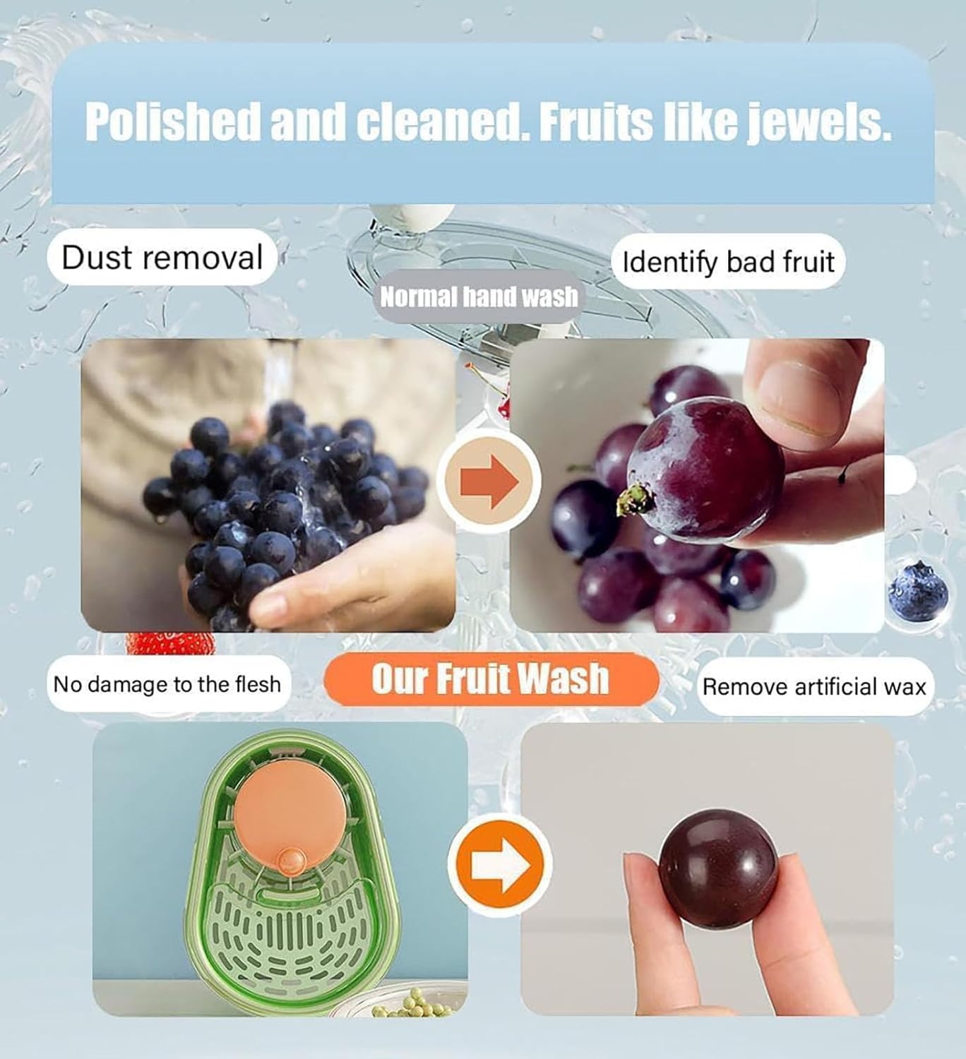 2025 Fruit Vegetable Scrubber Portable