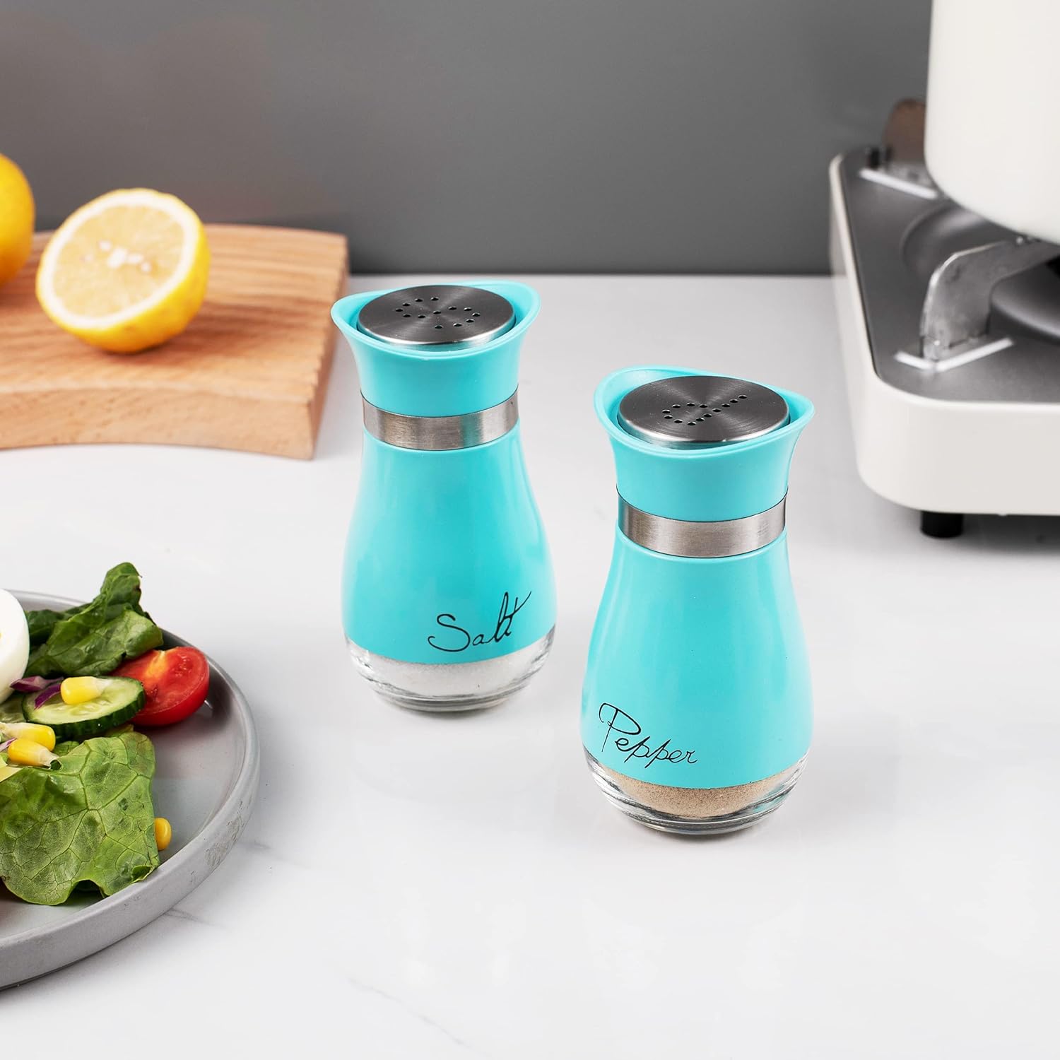 Lonffery Salt and Pepper Shakers Set of 2 Turquoise