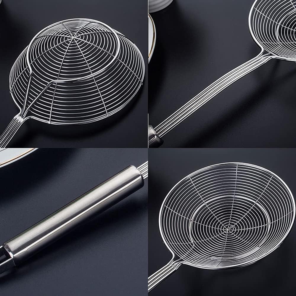 Durable Stainless Steel Skimmer Strainer Spoon Set Easy to Clean and dishwasher Safe