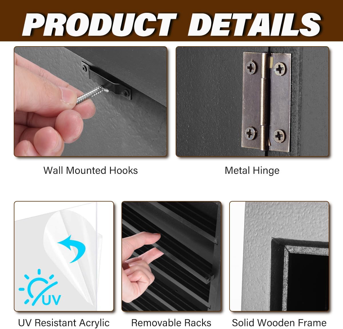 ULTRGEE Wall Mounted Knife Display Case