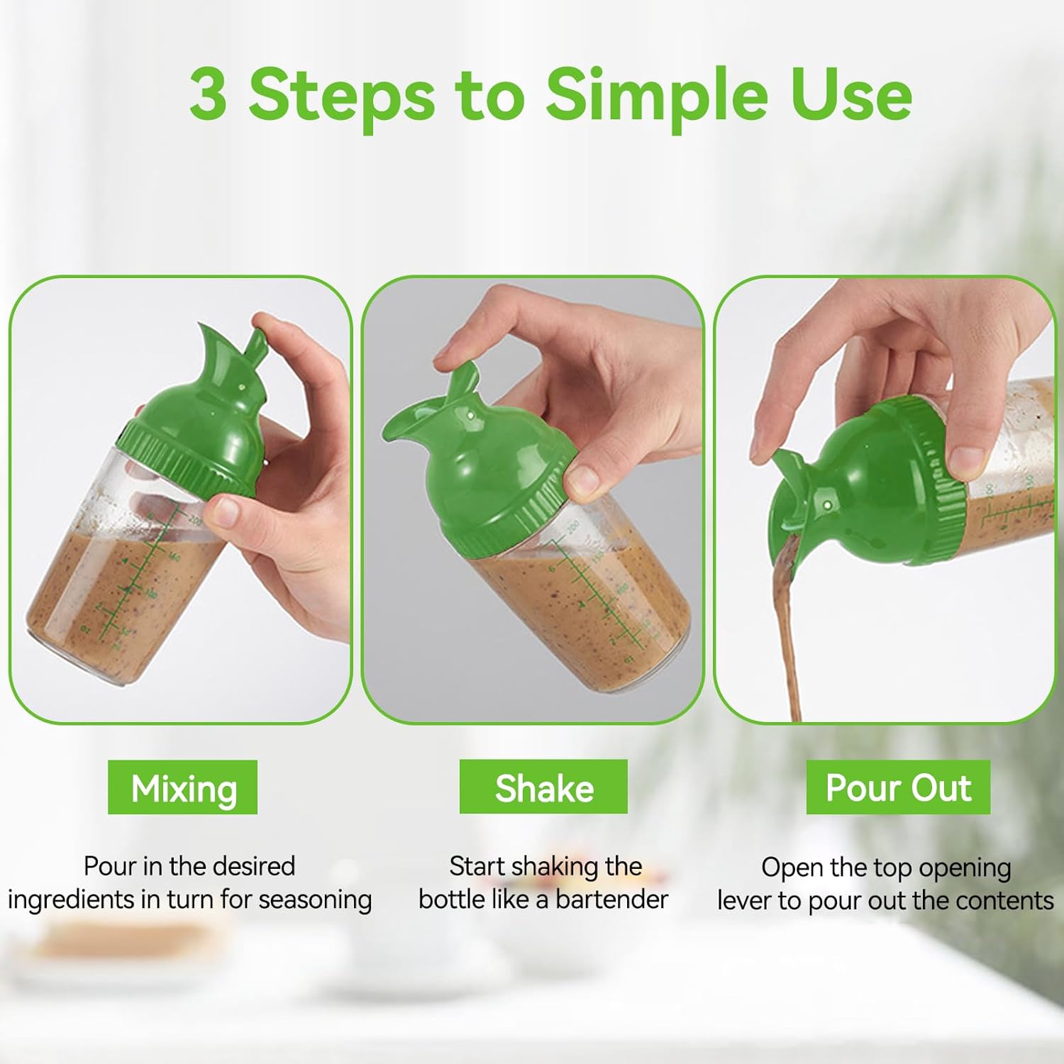 HERCHR Smart Salad Dressing Shaker