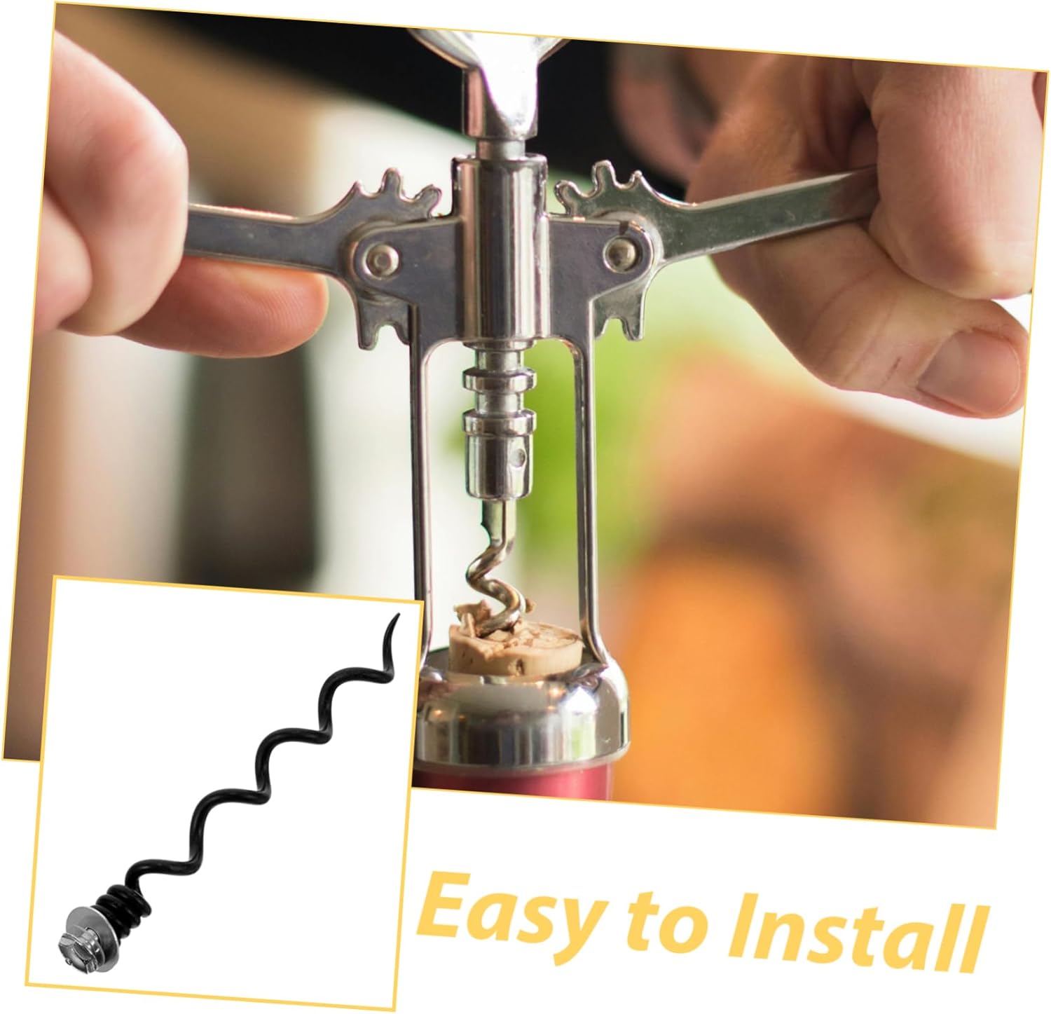 Metal Spiral Corkscrew Bottle Opener Set for Wine Beginning