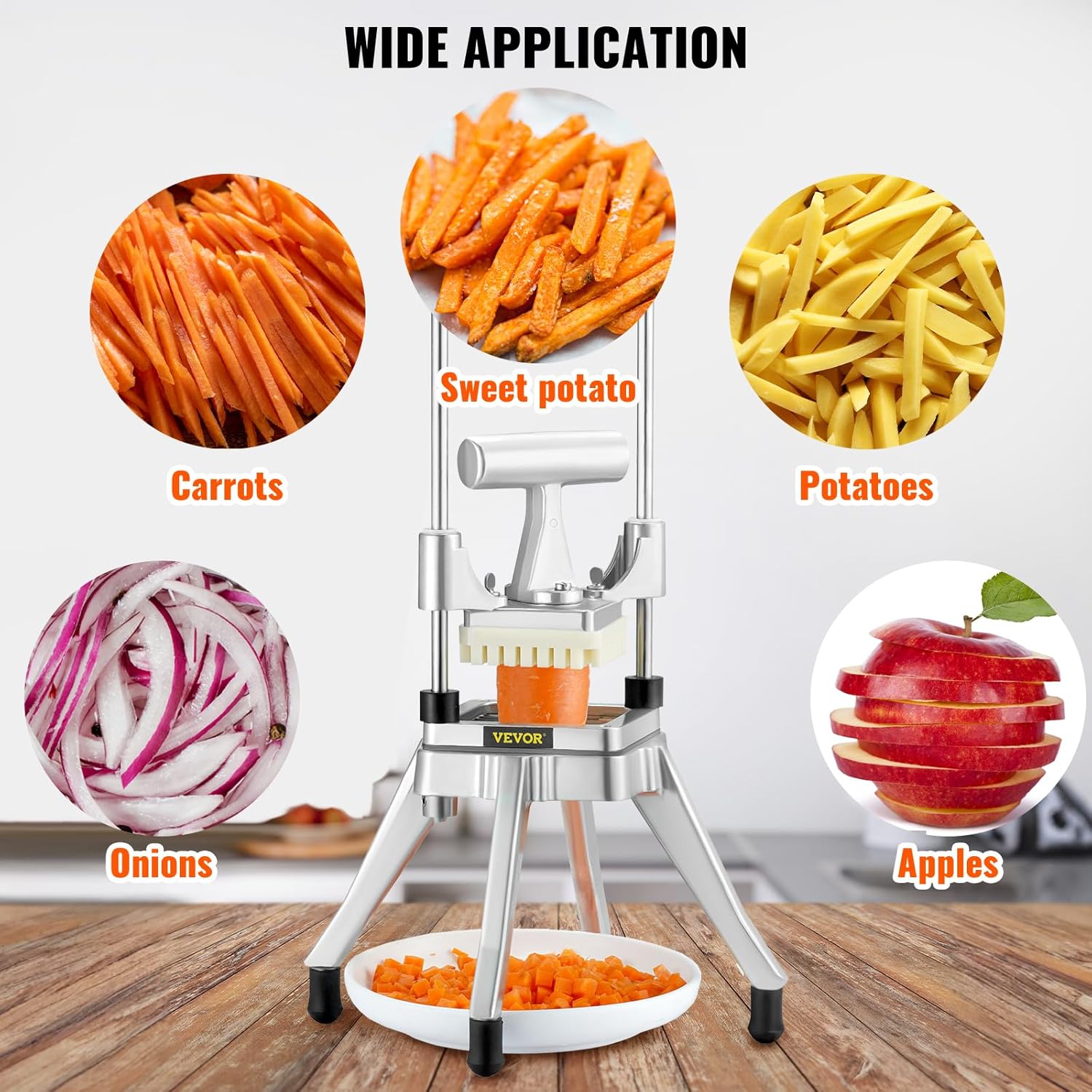 Stainless Steel Commercial Dicer with 14 Blade