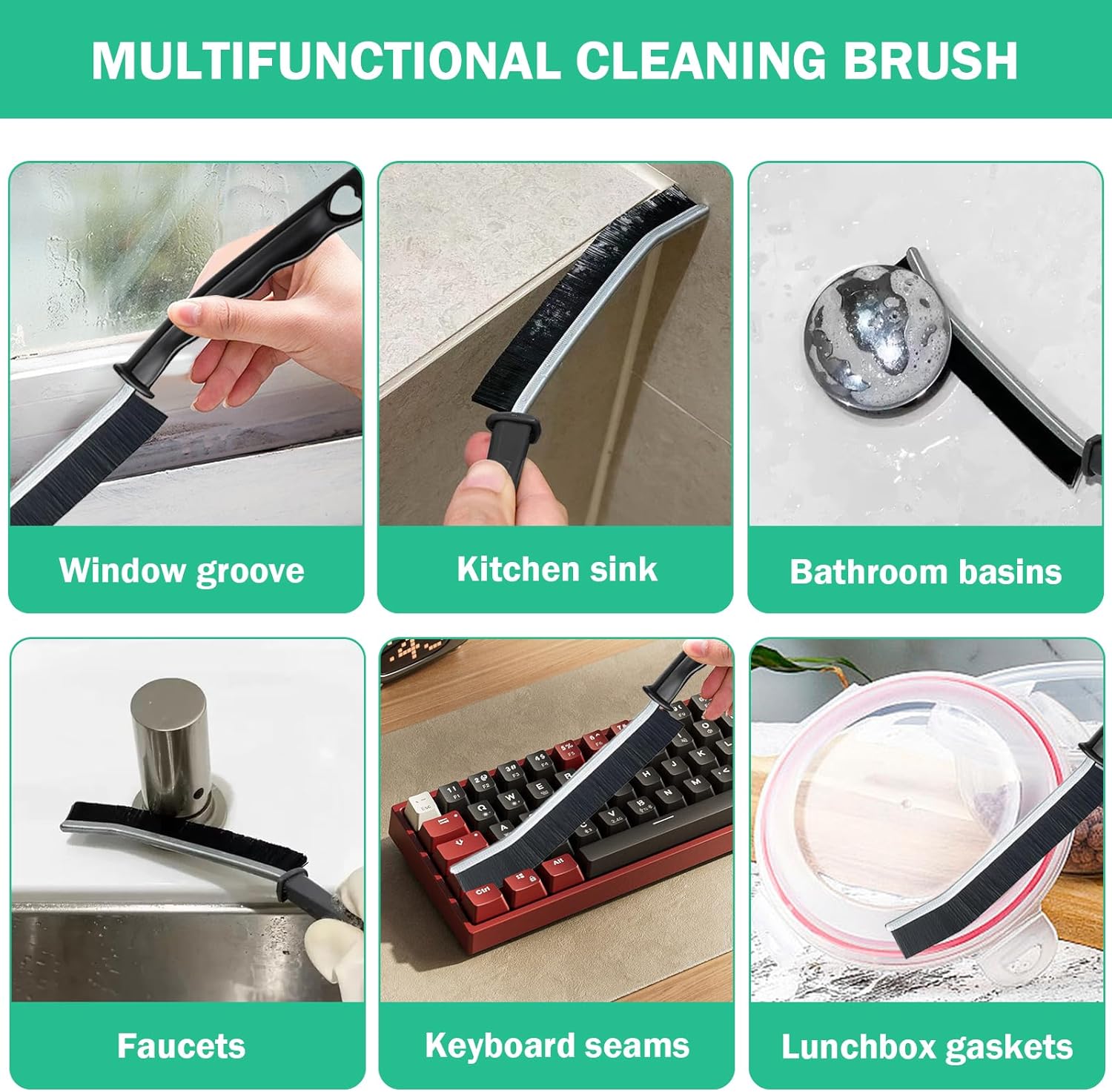 Super Durable Crevice Brush for Small Space Cleaning