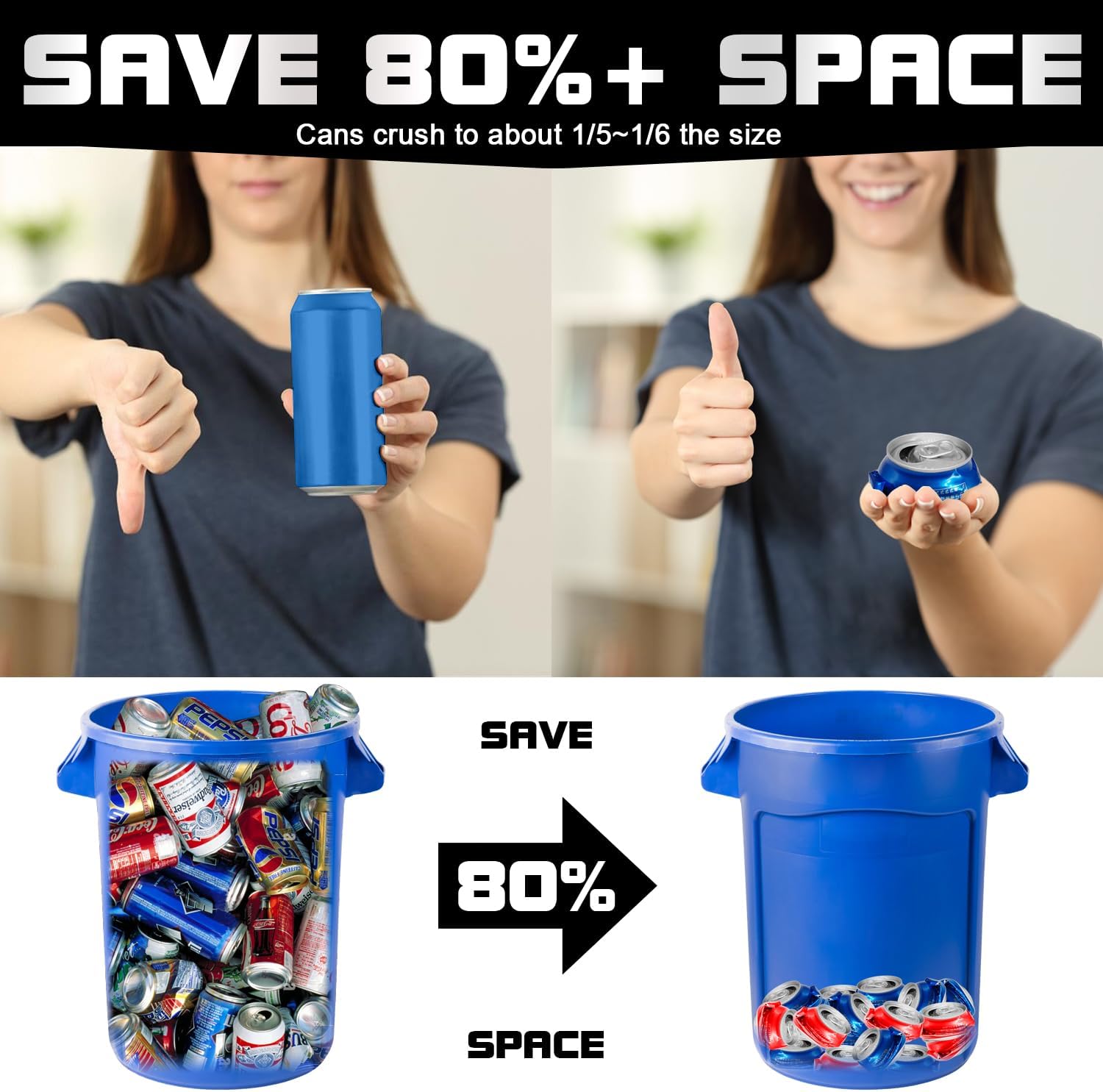 Fast Automated Electric Can Crusher for Home recycled-aluminum-cans