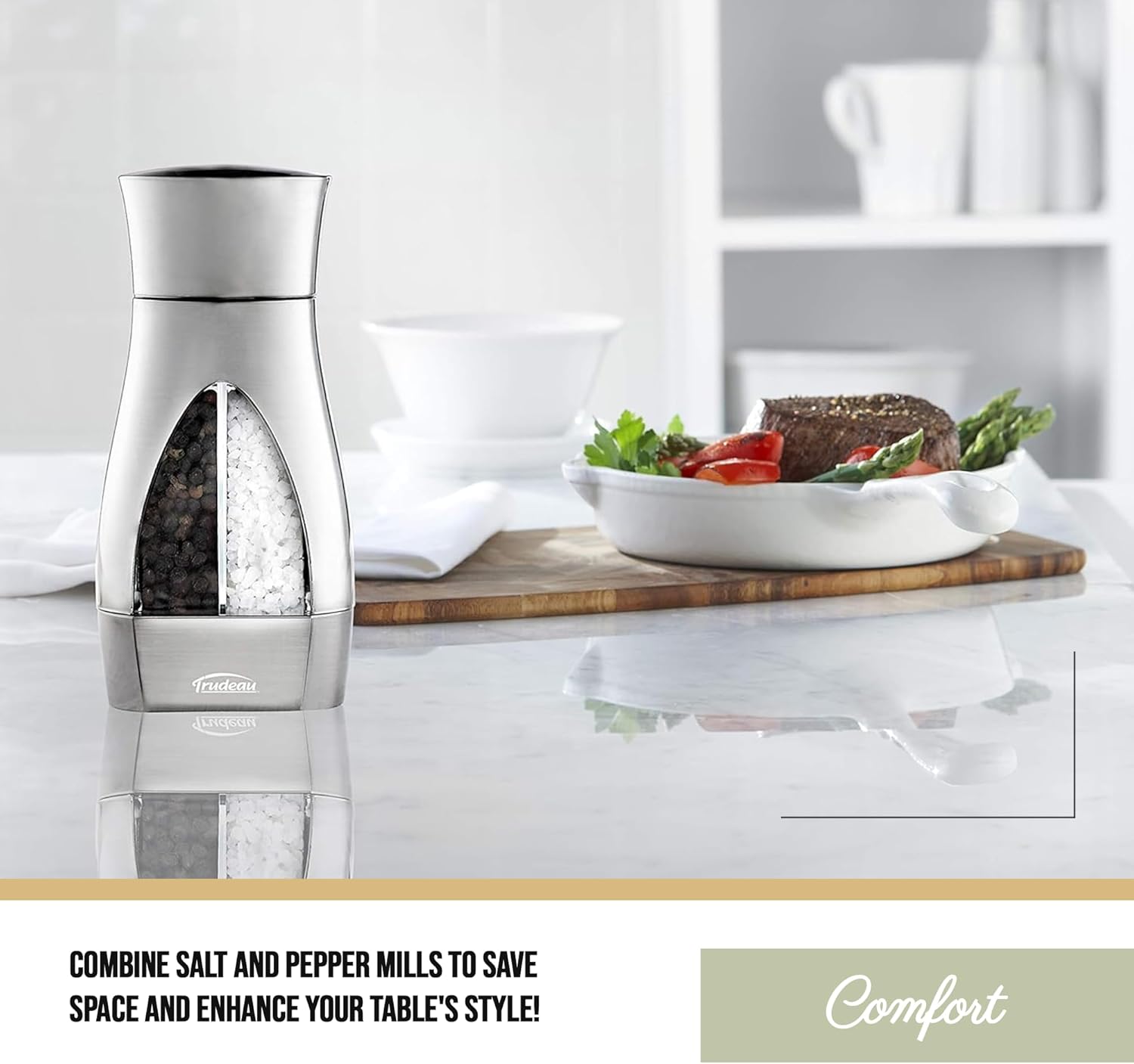 Trudeau 2-in-1 Salt and Pepper Mill