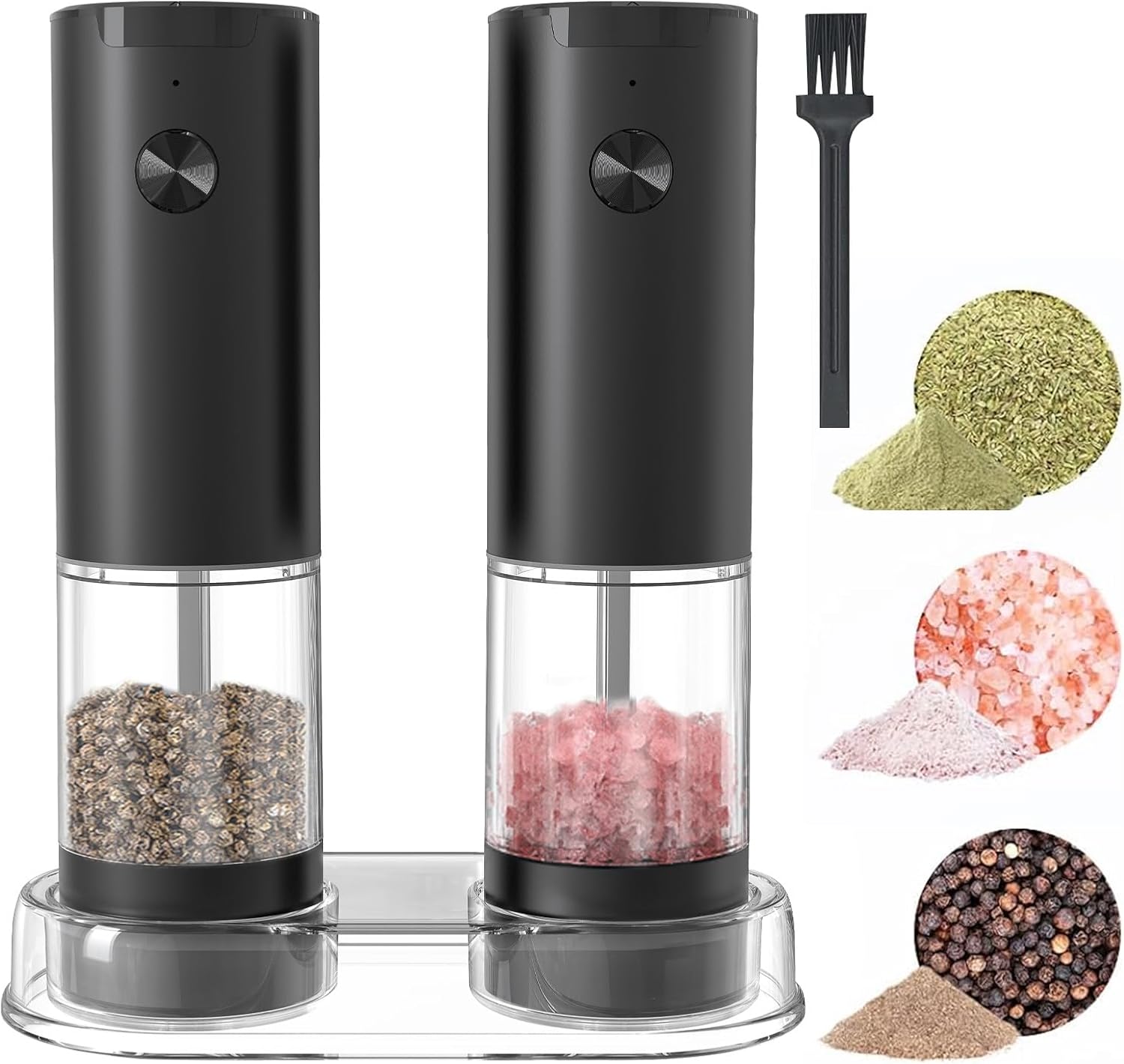 Professional Electric Salt and Pepper Grinder Set with LED Light