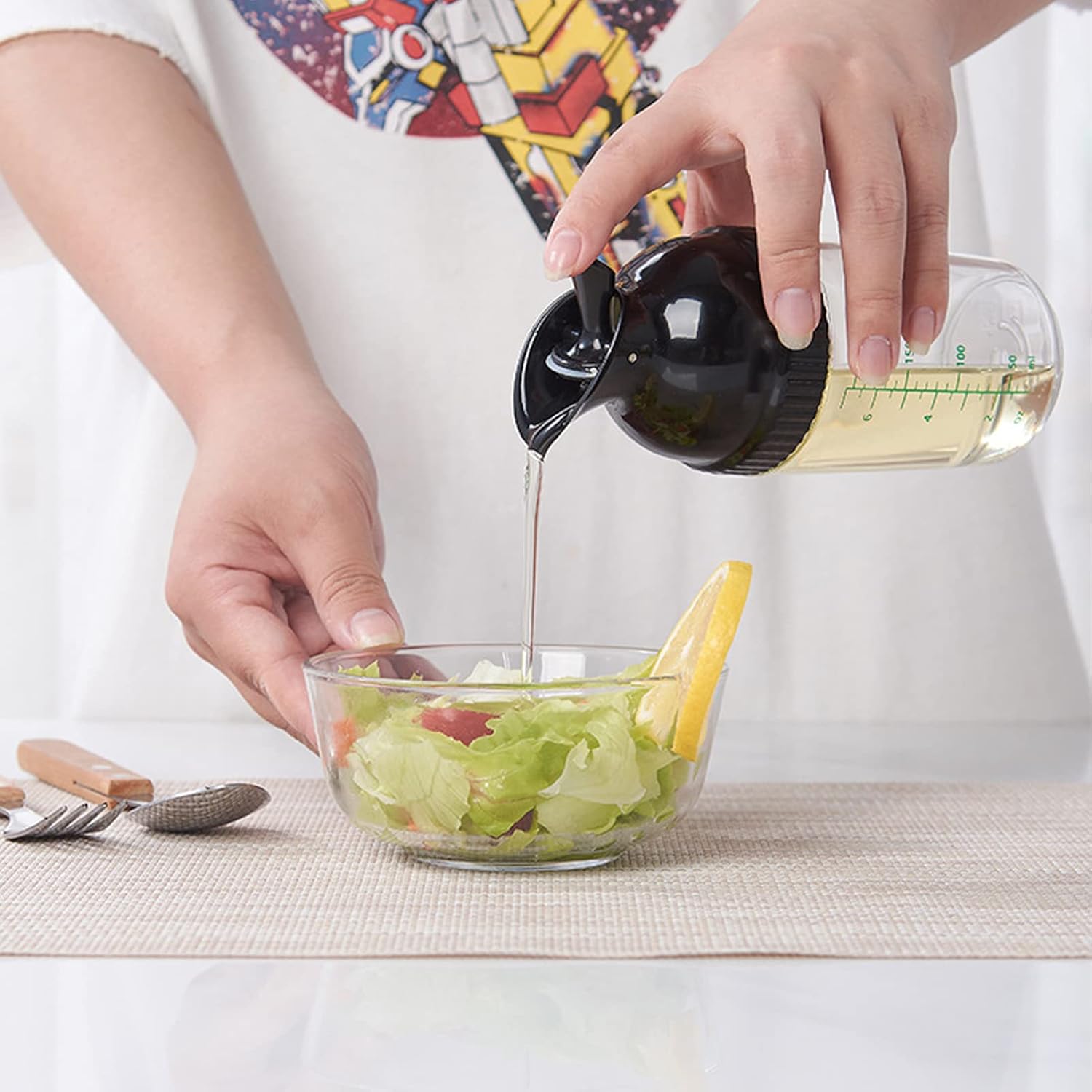 FLEXMAN Salad Dressing Shaker 200ml Black 1