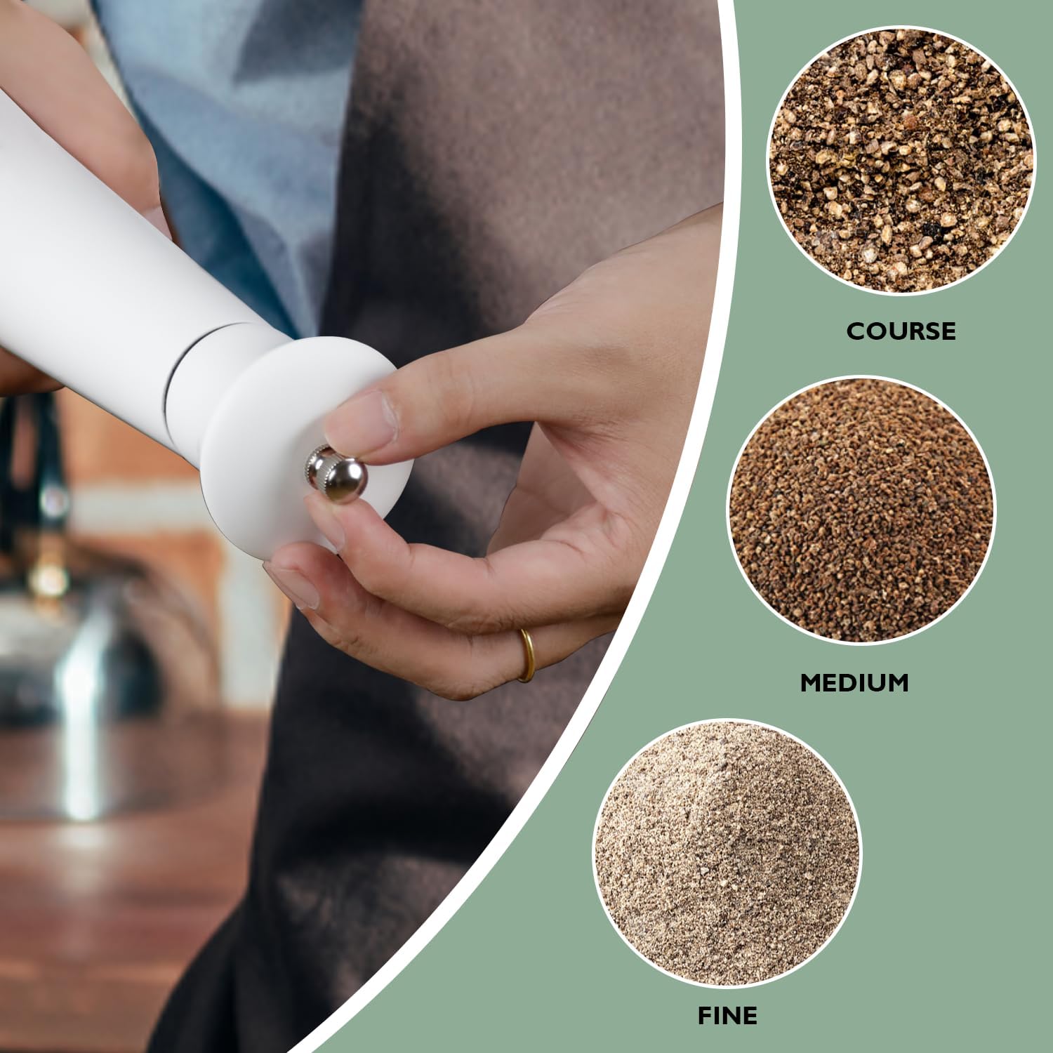 Stylish Handmade Salt Pepper Mill Set