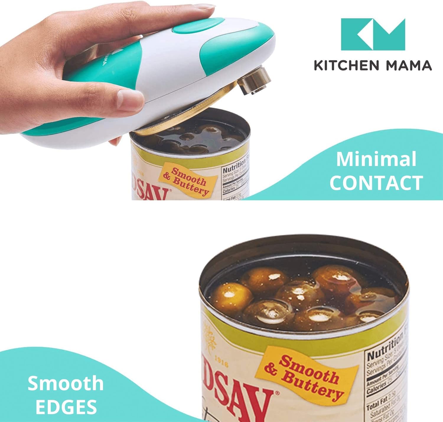Kitchen Mama Auto Electric Can Opener - Teal
