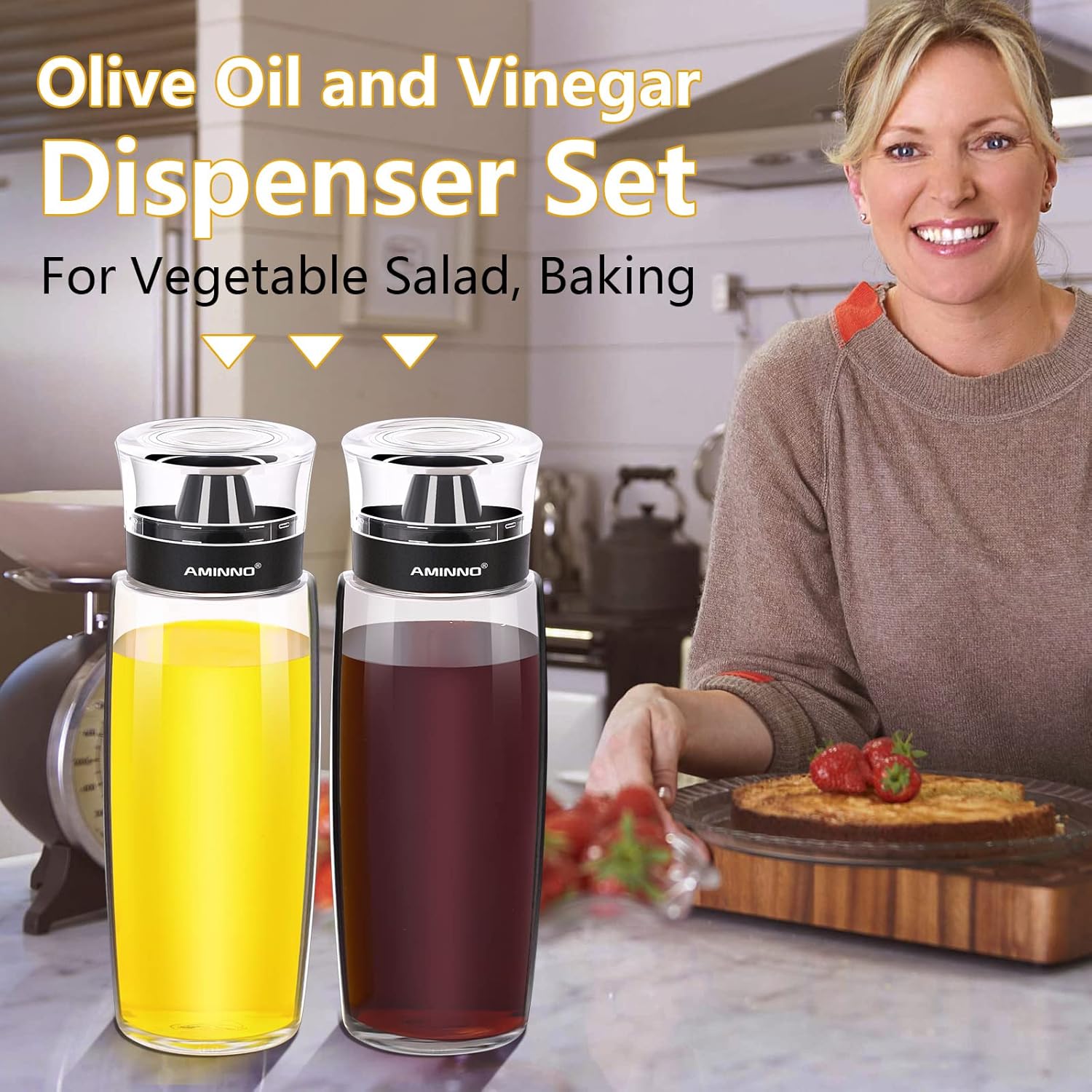 Aminno Oil Vinegar Dispenser 2-Pack