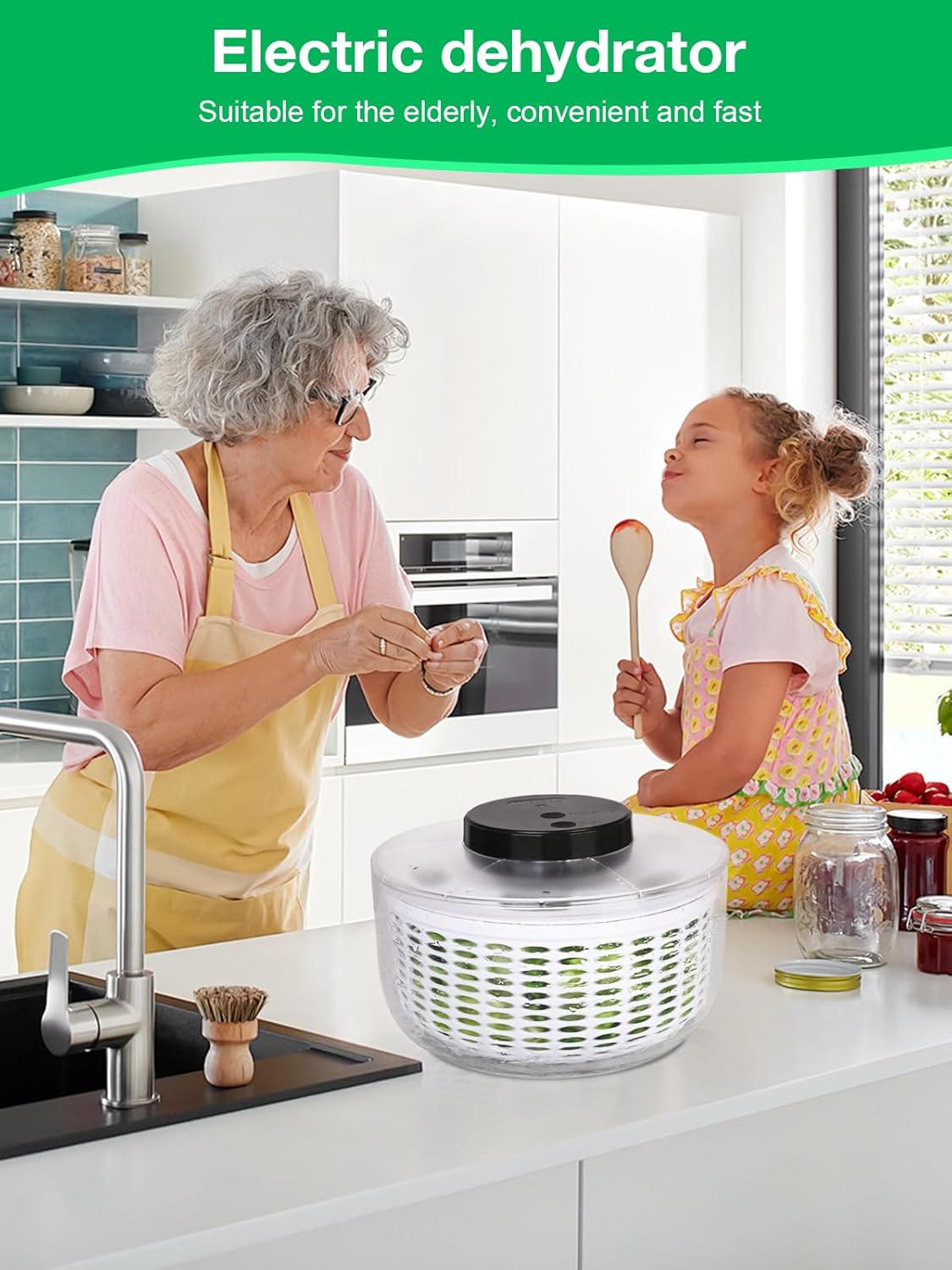 Fast Powerful Electric Salad Spinner