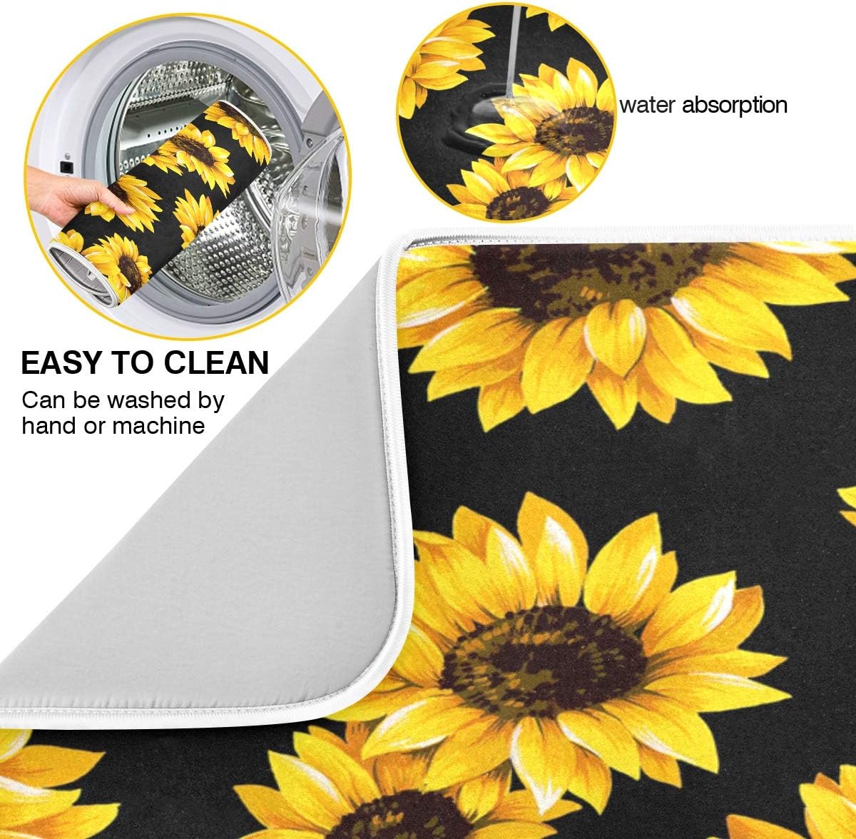 Sturdy Premium Microfiber Dish Drying Mat