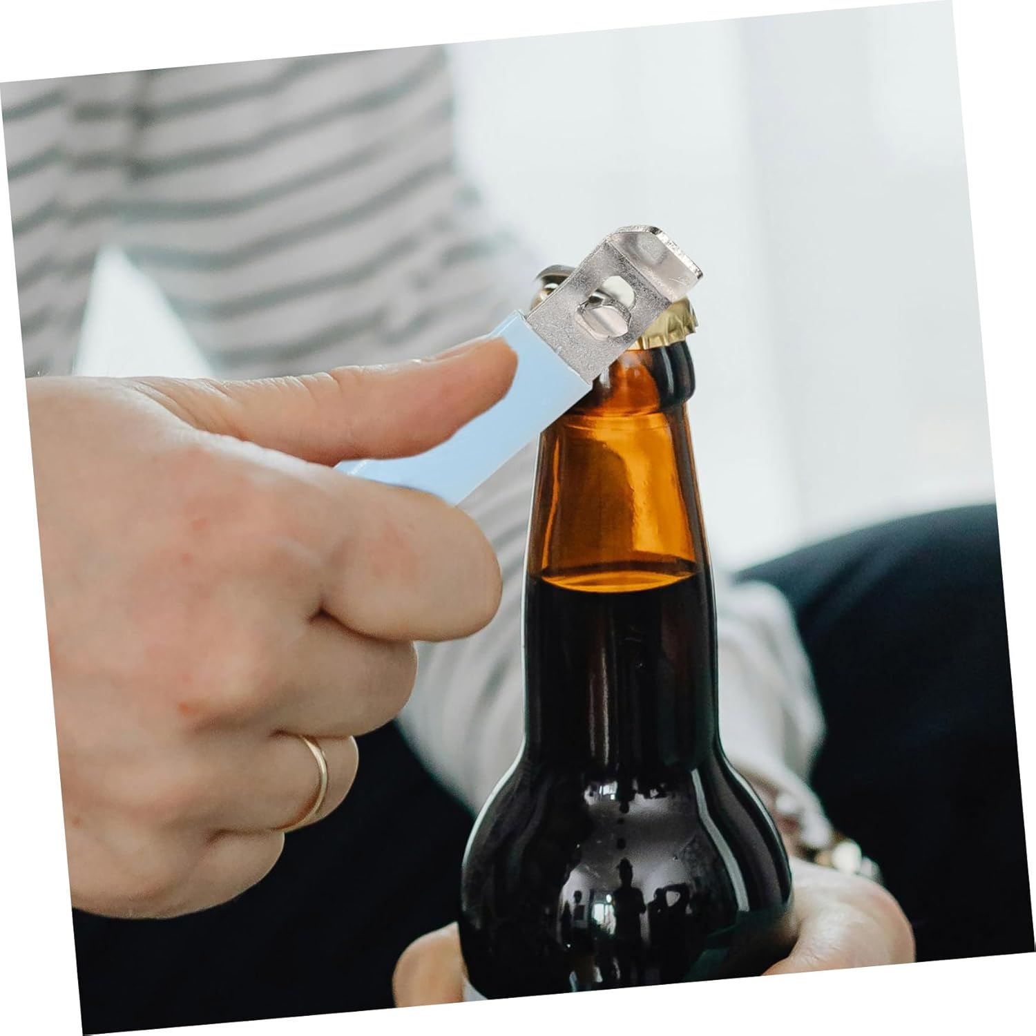 Foldable 2-Piece Steel Vial Bottle Opener for Healthcare Professionals