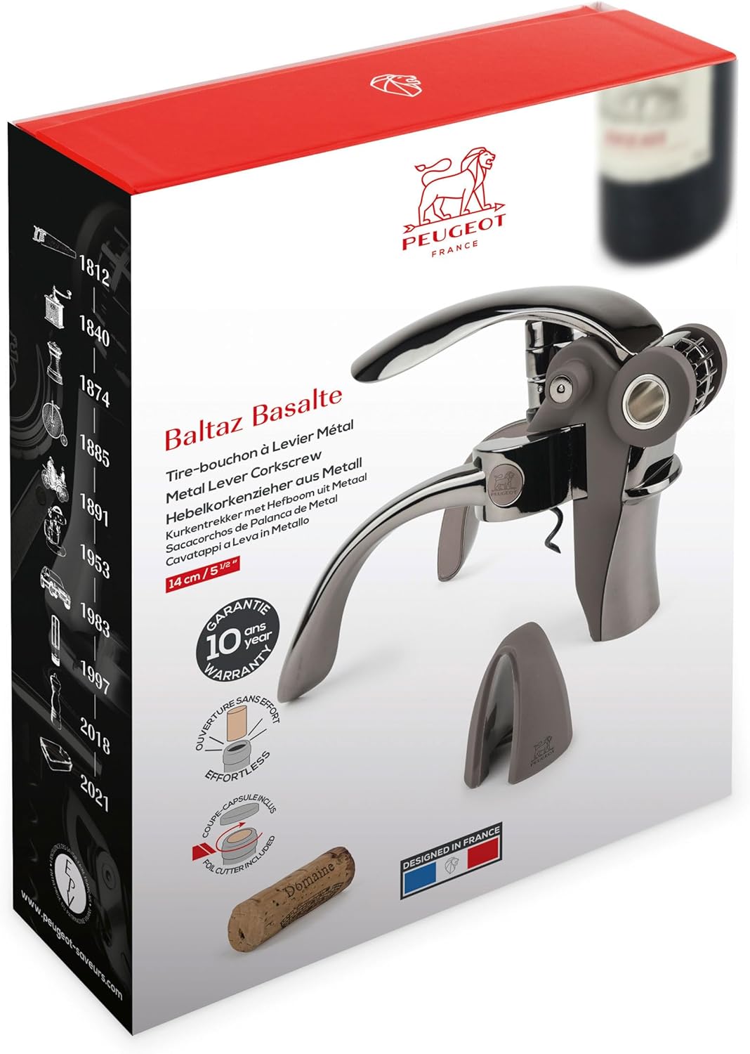 Peugeot Baltaz Lever-Style Corkscrew with Foil-Cutter
