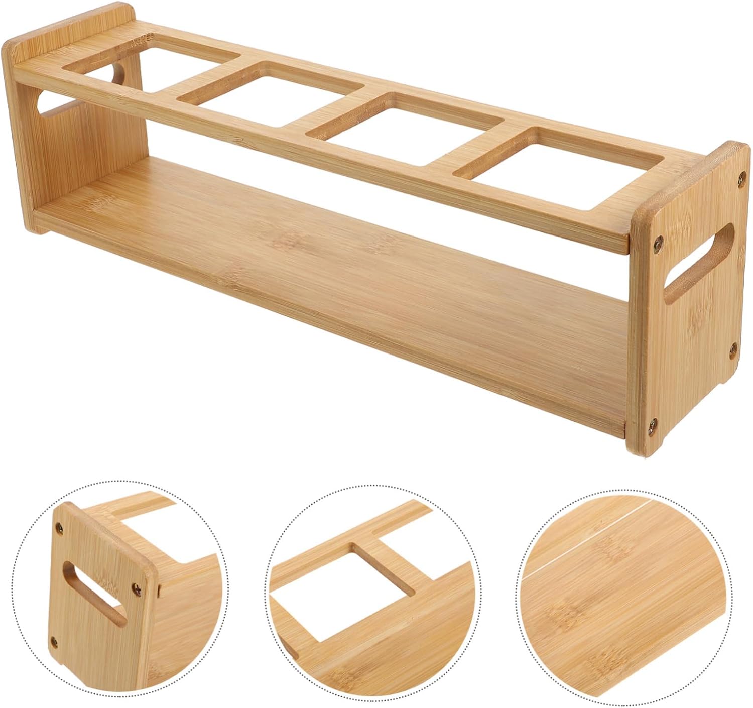 Wooden Seasoning Bottle Storage Rack