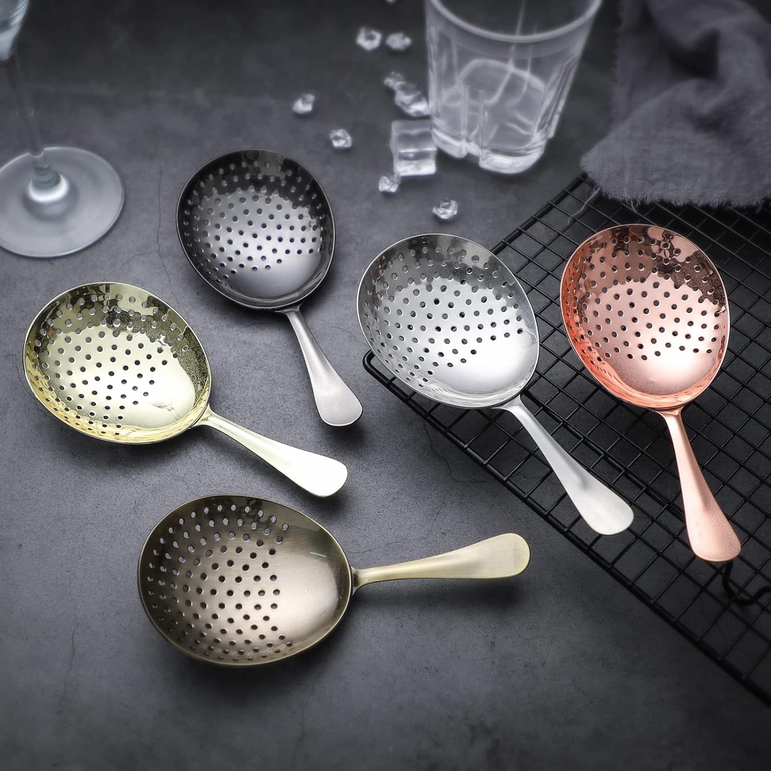 Stainless Steel Cocktail Strainer Durable Ergonomic