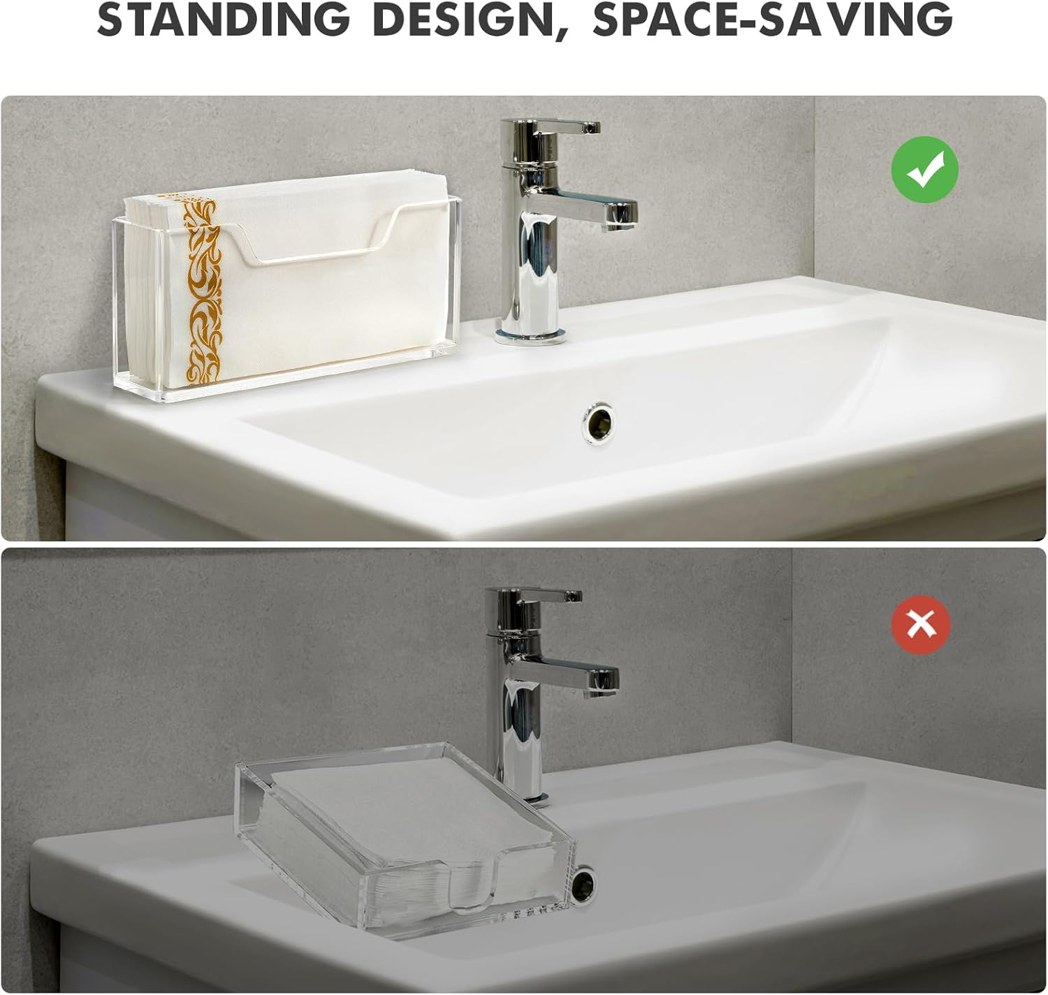 Kordory Acrylic Guest Towel Holder
