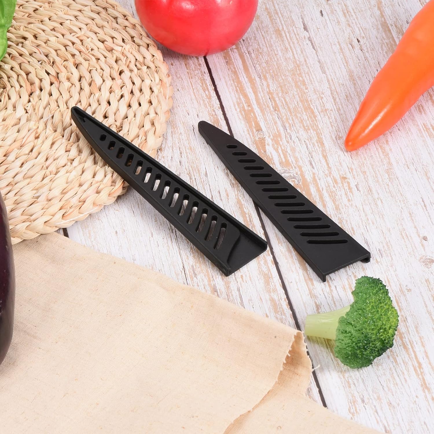 PATIKIL 5-Piece PP Safety Knife Covers for 6 Boning Knives Black