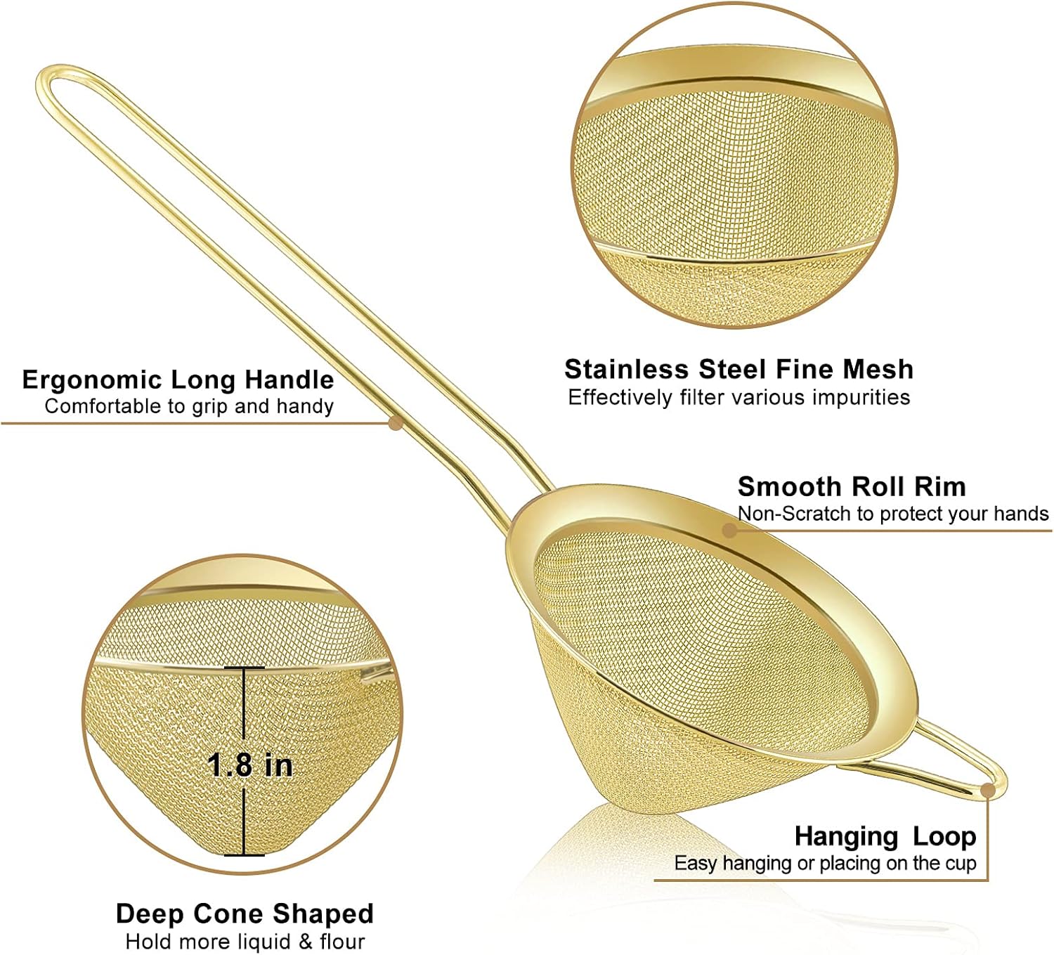 Premium Fine Mesh Strainer Set