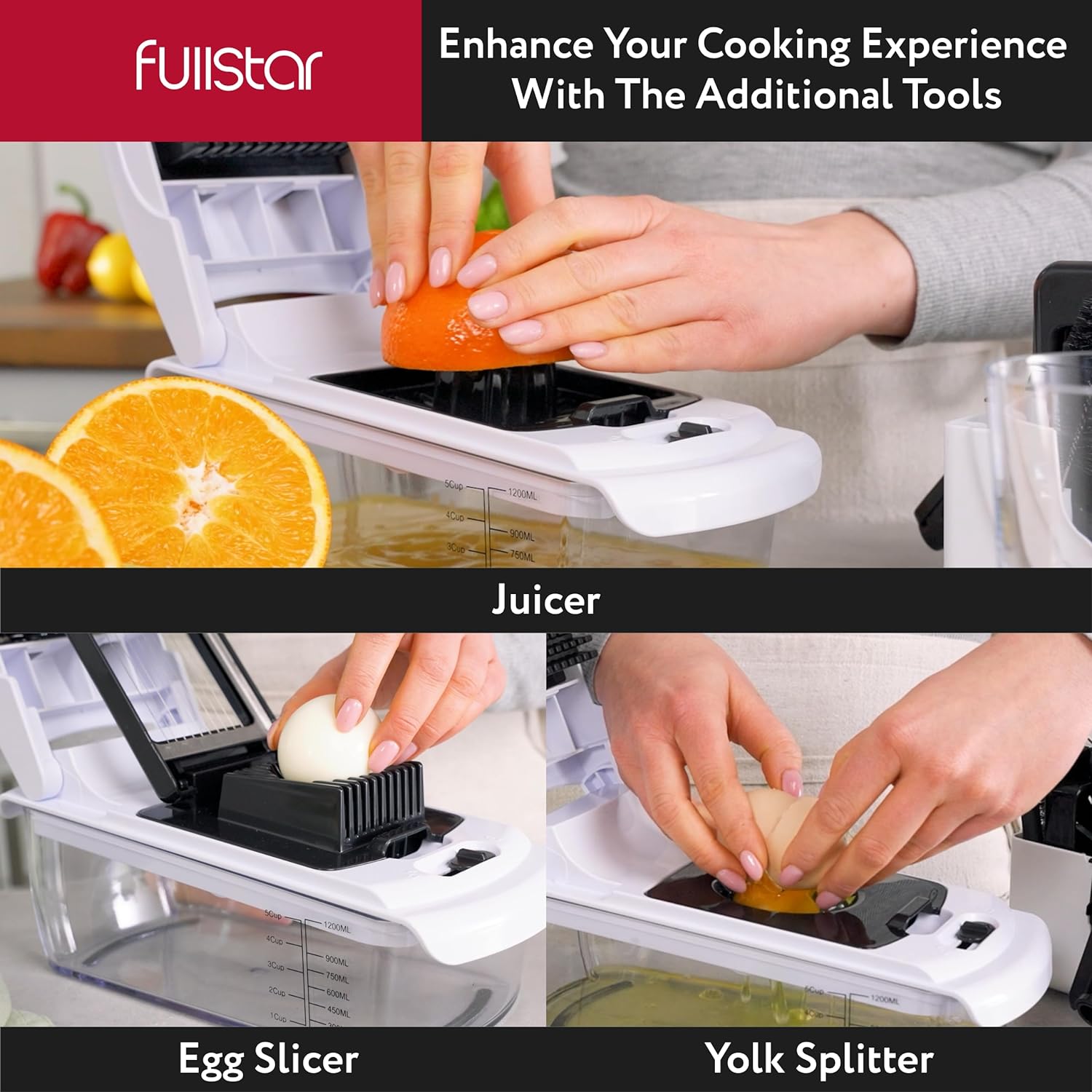 Fullstar 8-in-1 Kitchen Chopper Premium Vegetable Slicer