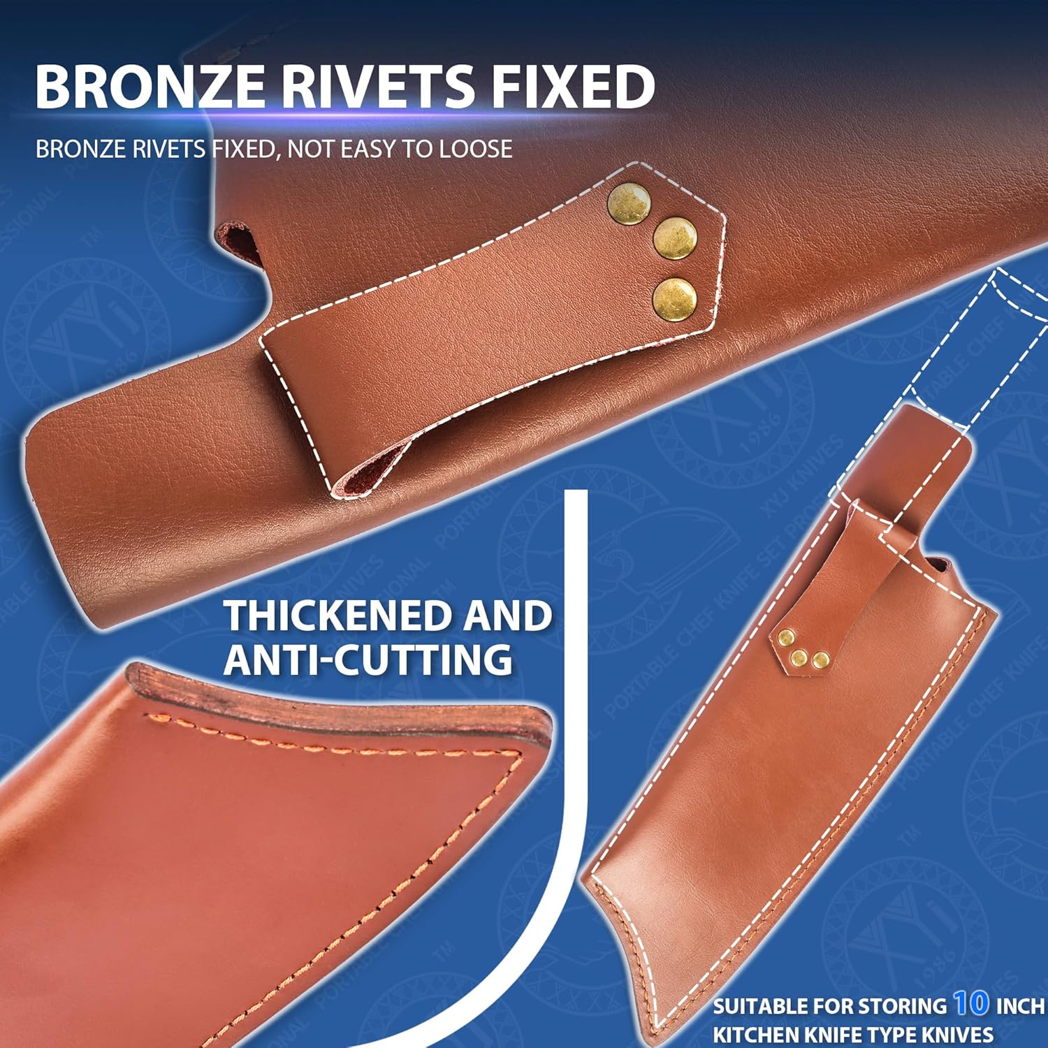 XYJ Leather Knife Sheath for 10 Inch Chef Knife