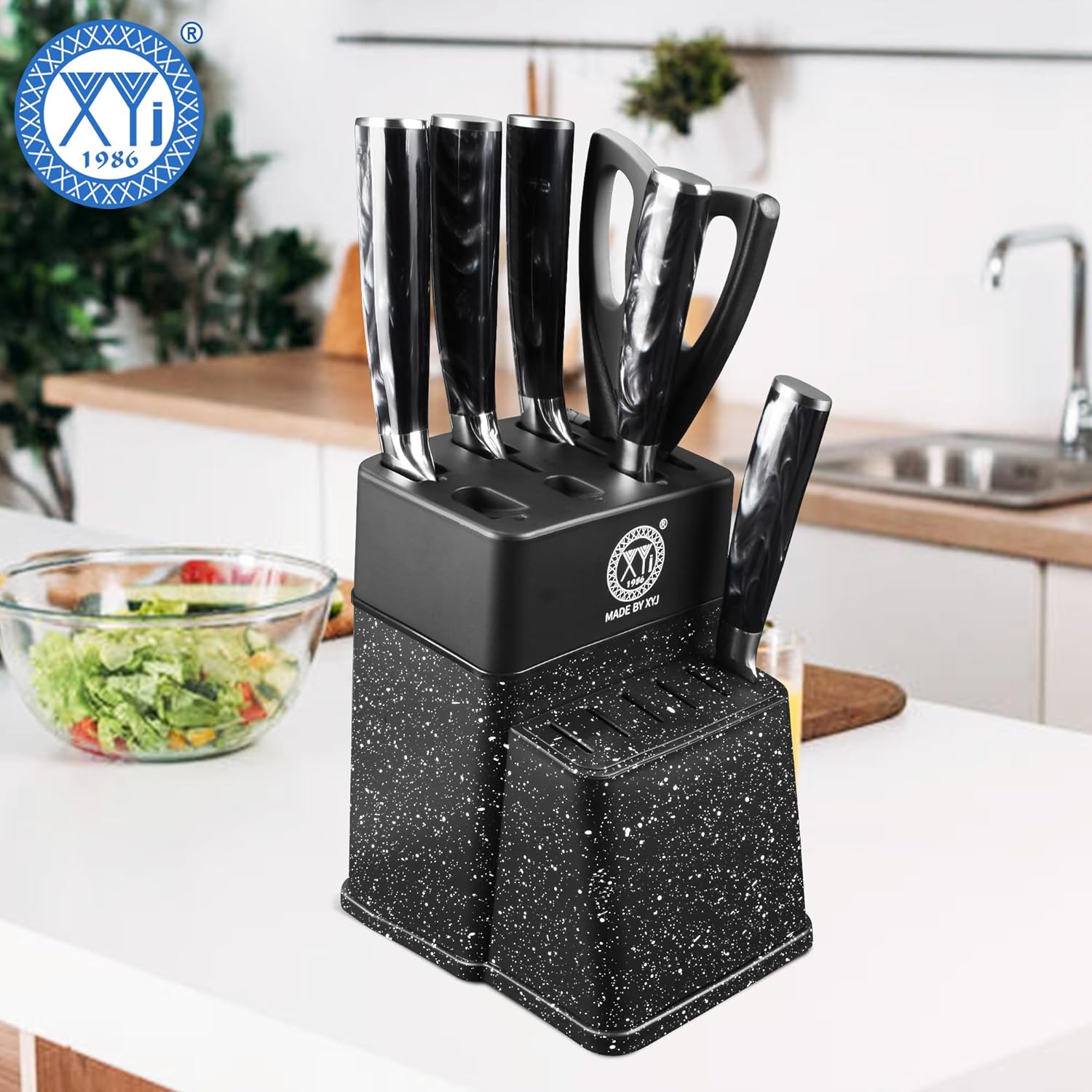 XYJ Knife BlockMove Your Kitchen clutter with this Multi-Purpose Holder Stand