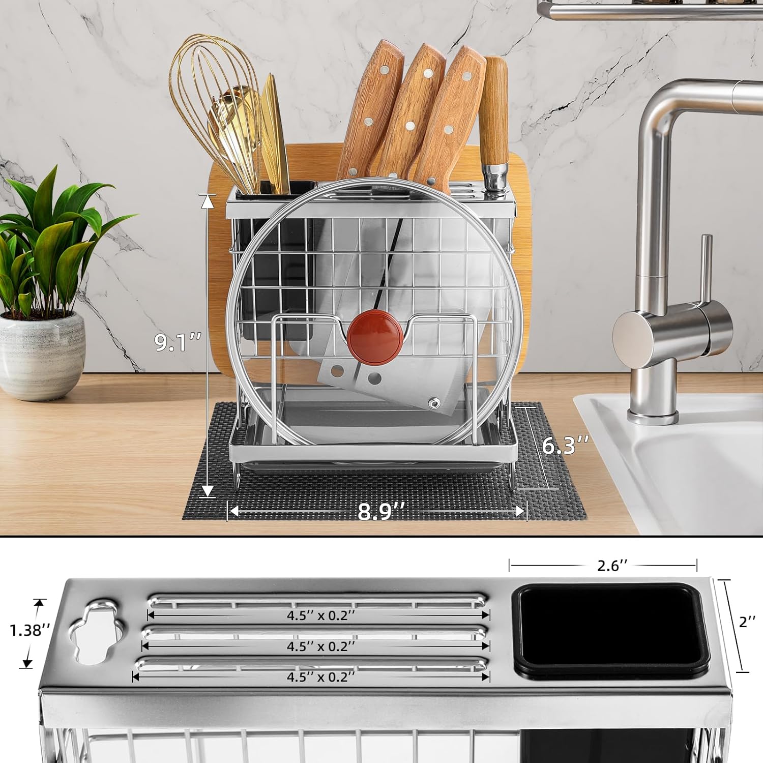 Space-Saving Knife Block Organizer