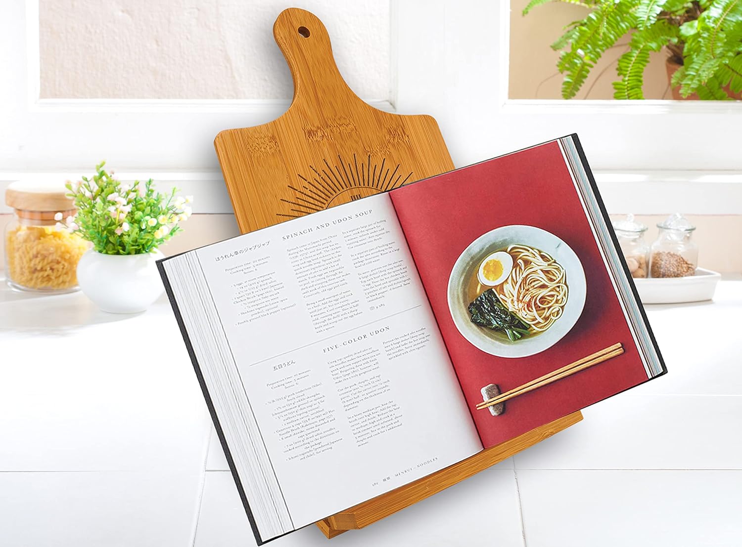 Custom Bamboo Chefs Easel Stand Eco-Friendly Cooking Gift