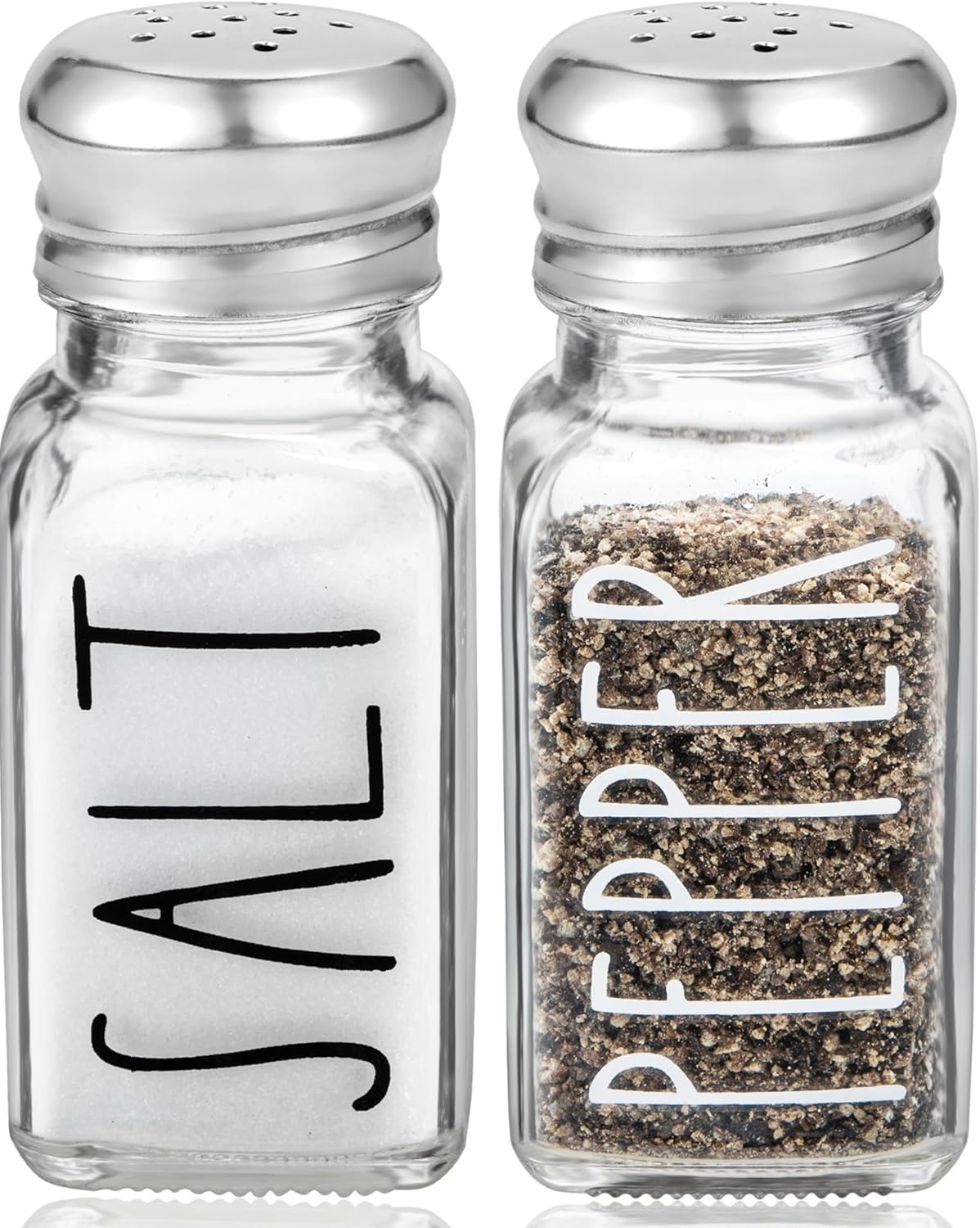 Clear Glass Salt Pepper Shakers Set by Brighter Barns