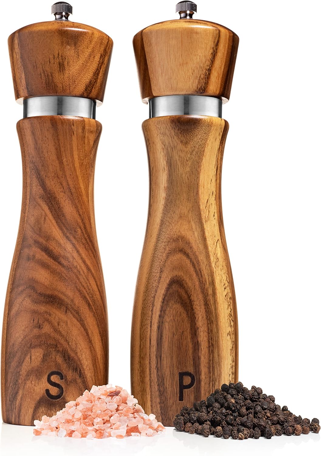 Wooden Salt and Pepper Grinder Set
